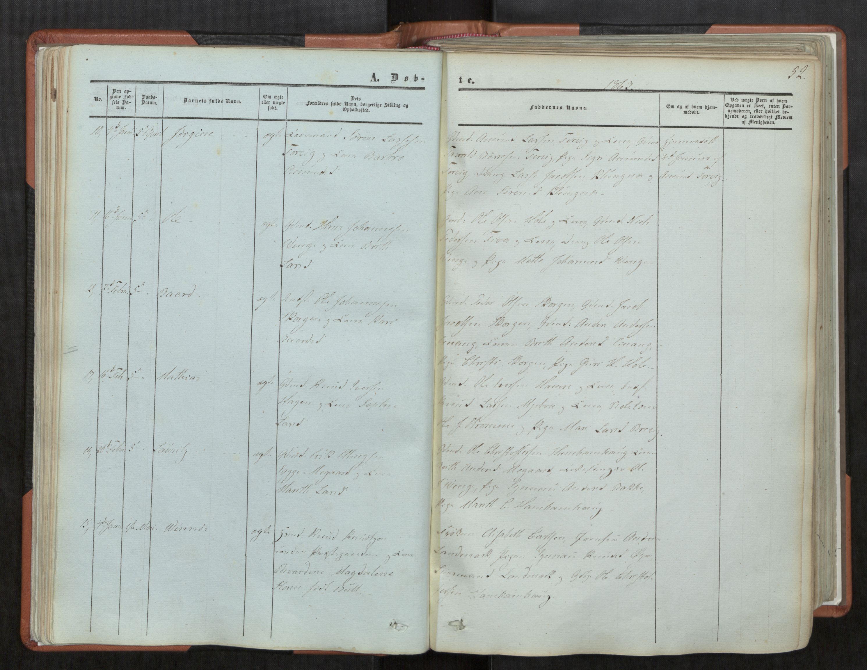 Ministerialprotokoller, klokkerbøker og fødselsregistre - Møre og Romsdal, AV/SAT-A-1454/544/L0572: Ministerialbok nr. 544A05, 1854-1886, s. 52