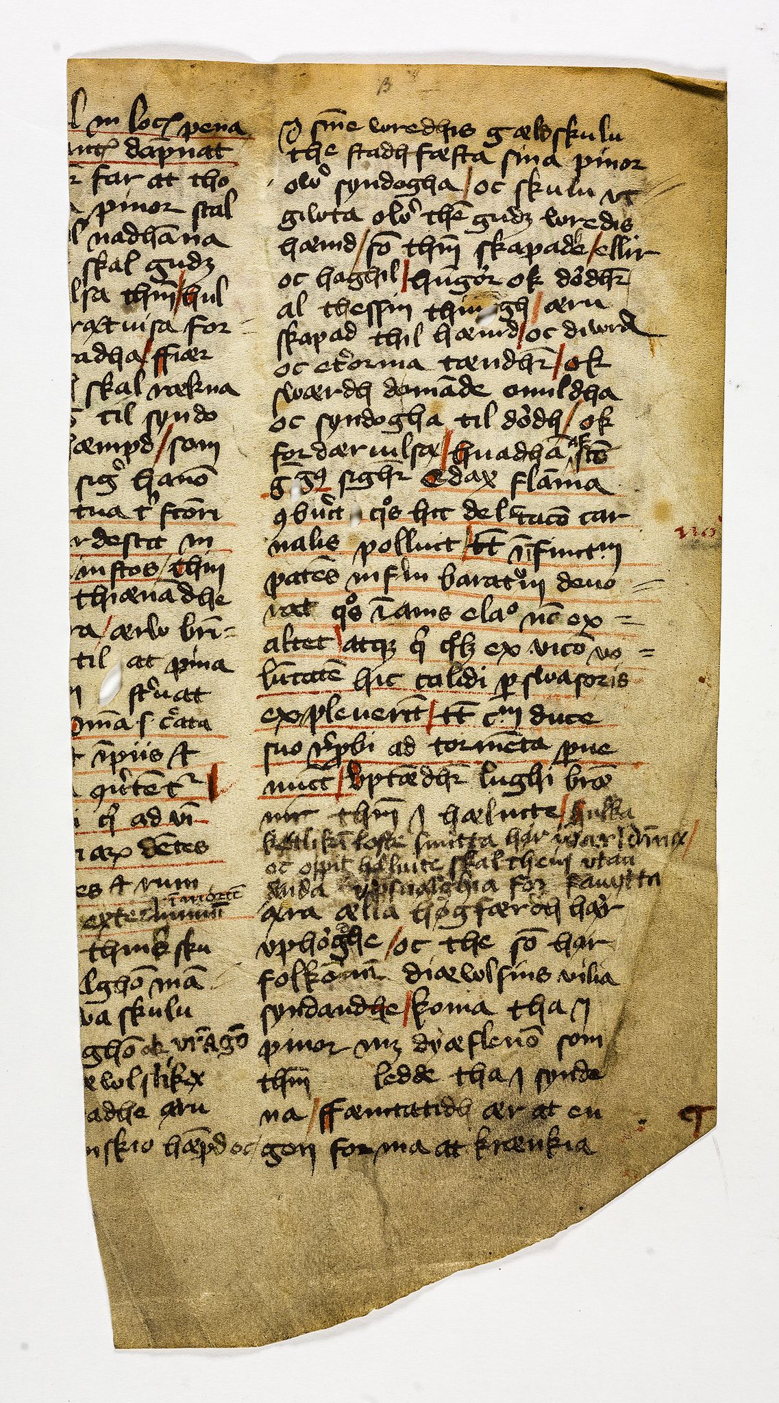 Riksarkivets diplomsamling, RA/EA-5965/F26/L0007: Norrøne membranfragmenter bestand 88-101, u.nr., 1100-1536, s. 5