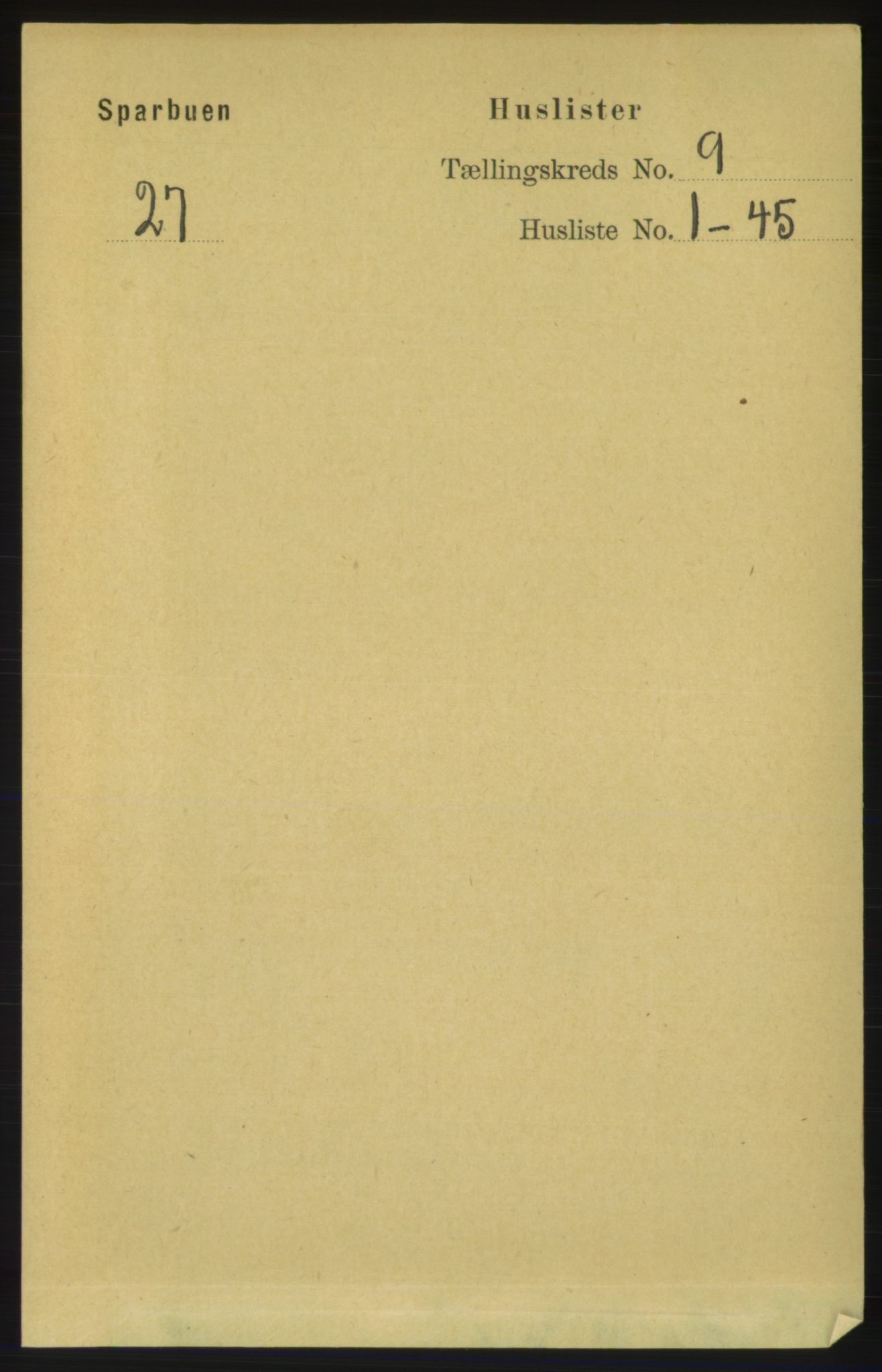 RA, Folketelling 1891 for 1731 Sparbu herred, 1891, s. 3012
