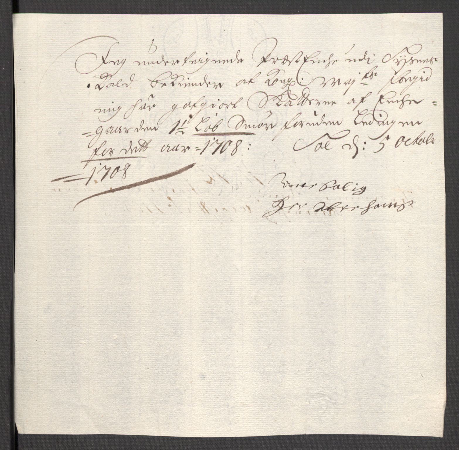 Rentekammeret inntil 1814, Reviderte regnskaper, Fogderegnskap, AV/RA-EA-4092/R48/L2985: Fogderegnskap Sunnhordland og Hardanger, 1708, s. 269