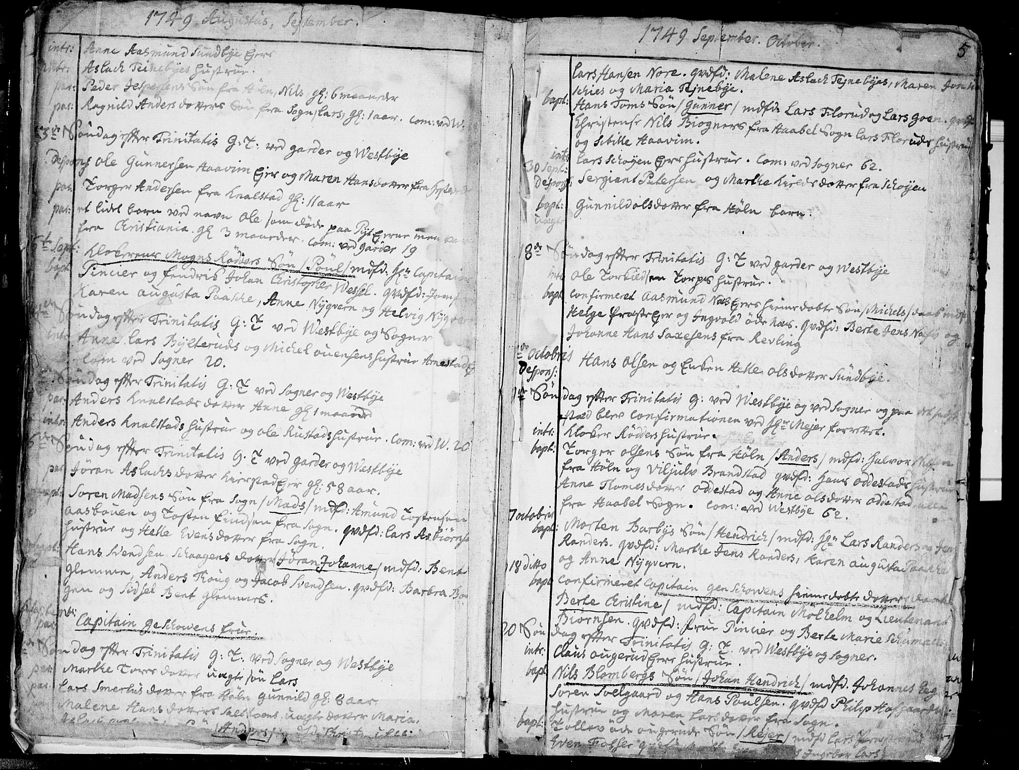 Vestby prestekontor Kirkebøker, AV/SAO-A-10893/F/Fa/L0002: Ministerialbok nr. I 2, 1750-1779, s. 5