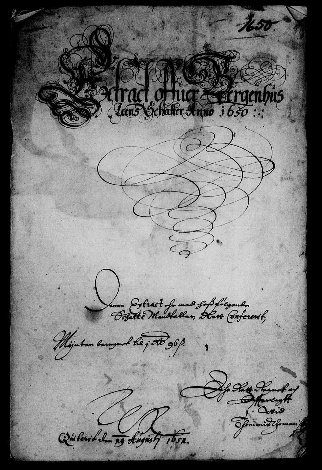 Rentekammeret inntil 1814, Reviderte regnskaper, Lensregnskaper, AV/RA-EA-5023/R/Rb/Rbt/L0119: Bergenhus len, 1650-1652