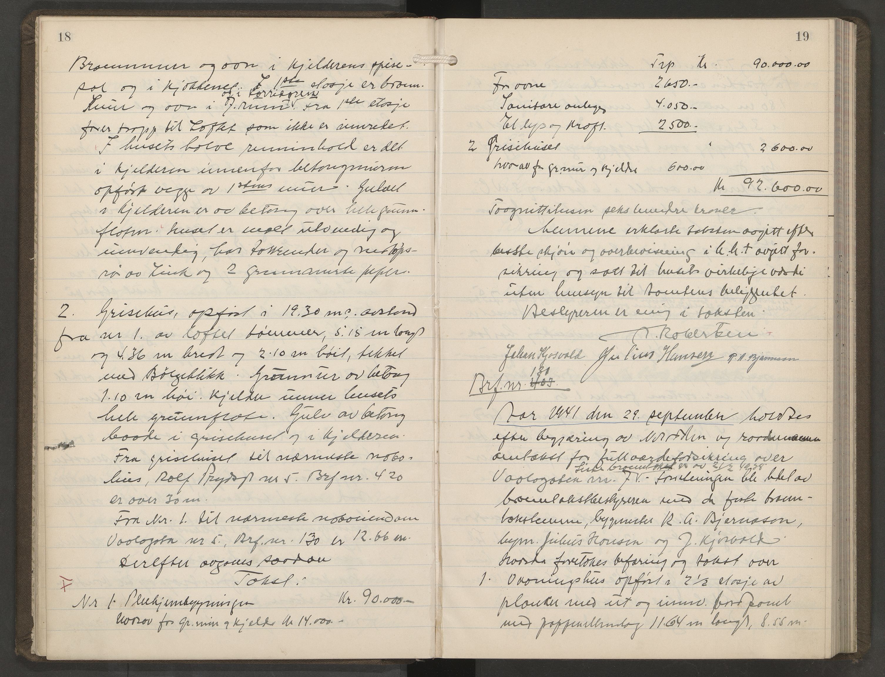 Heddal lensmannskontor, AV/SAKO-A-558/Y/Ye/Yec/L0004: Branntakstprotokoll, 1941-1947