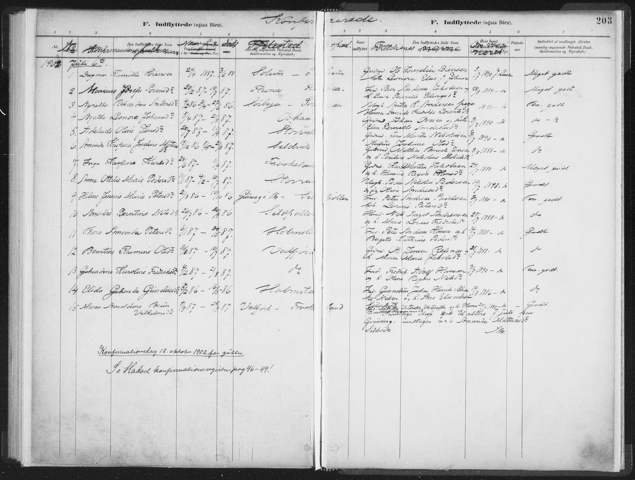 Ministerialprotokoller, klokkerbøker og fødselsregistre - Nordland, AV/SAT-A-1459/890/L1286: Ministerialbok nr. 890A01, 1882-1902, s. 203