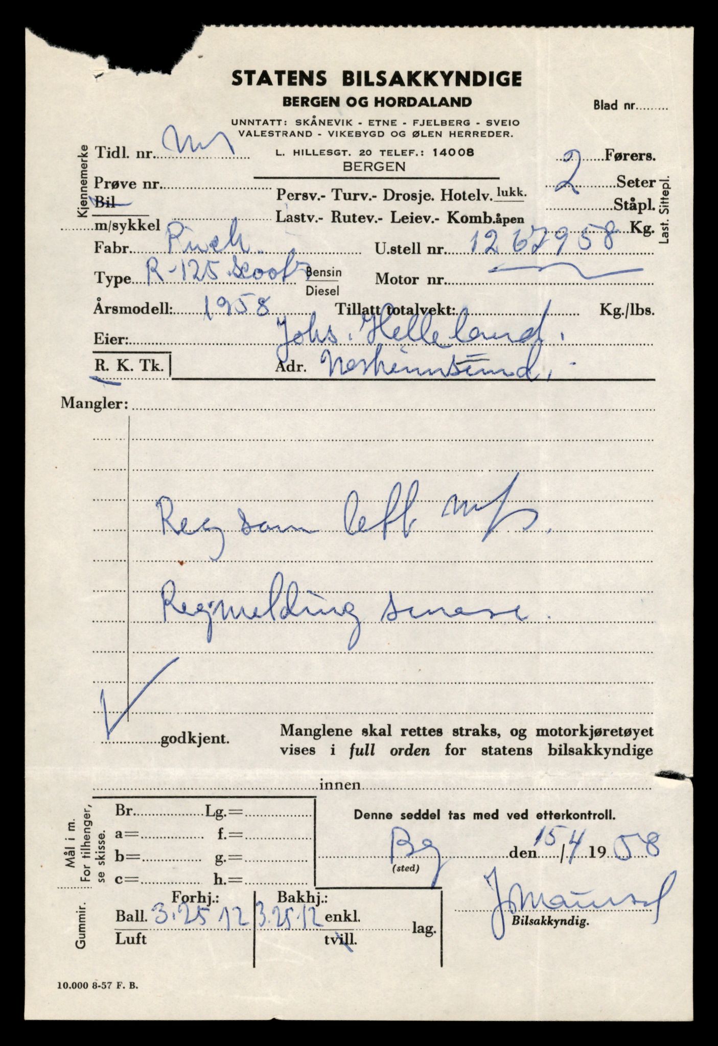 Møre og Romsdal vegkontor - Ålesund trafikkstasjon, AV/SAT-A-4099/F/Fe/L0042: Registreringskort for kjøretøy T 13906 - T 14079, 1927-1998, s. 520