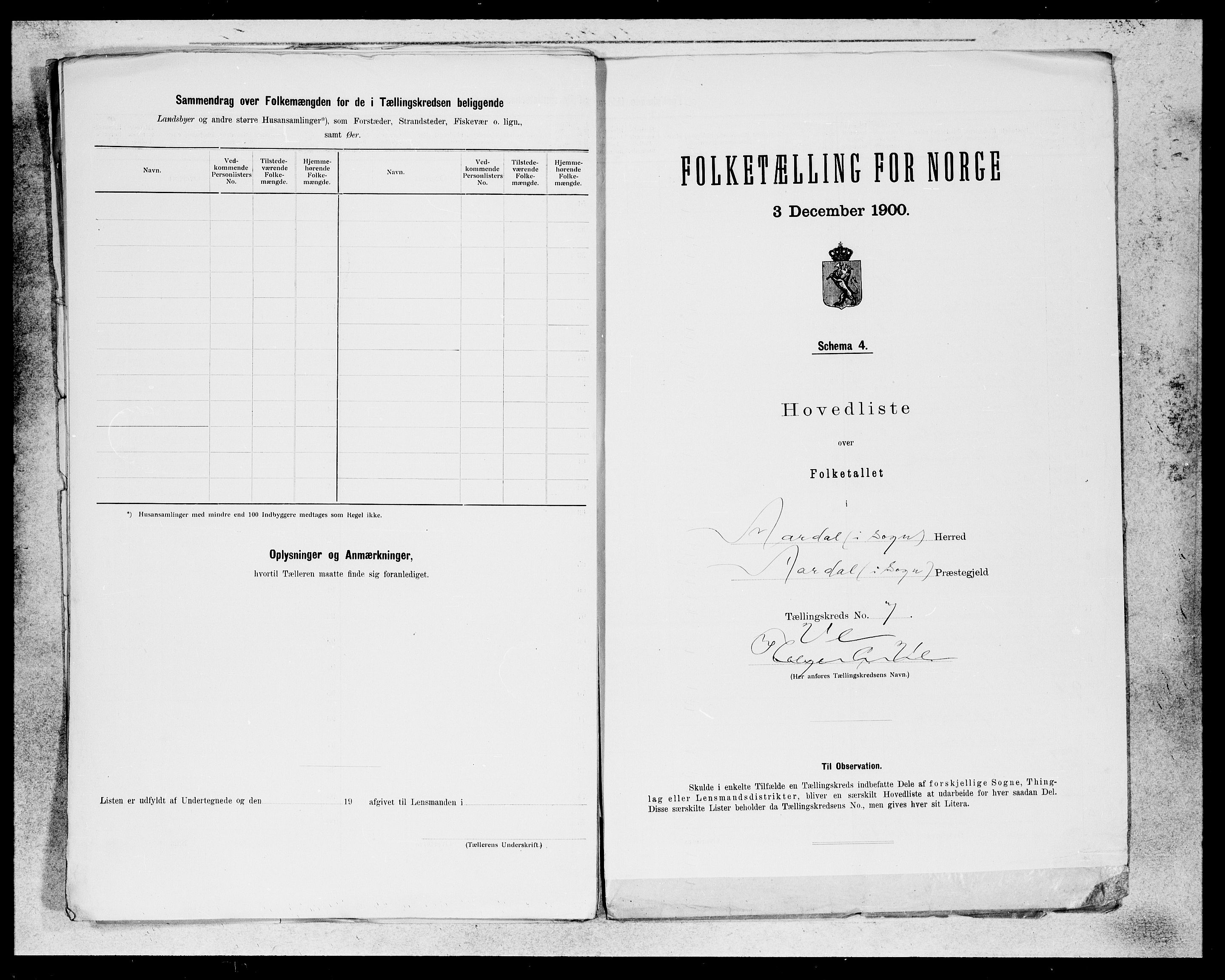 SAB, Folketelling 1900 for 1424 Årdal herred, 1900, s. 13