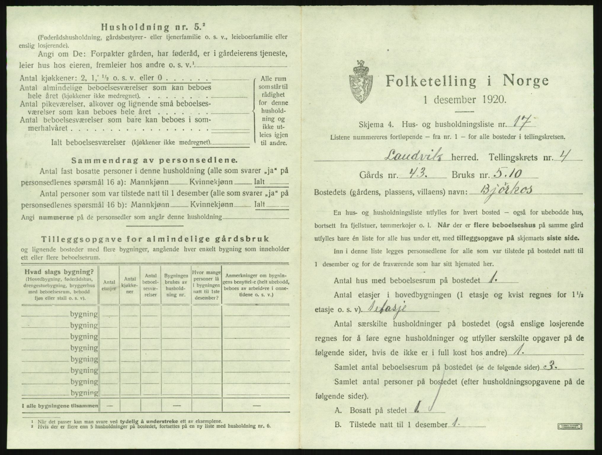 SAK, Folketelling 1920 for 0924 Landvik herred, 1920, s. 714
