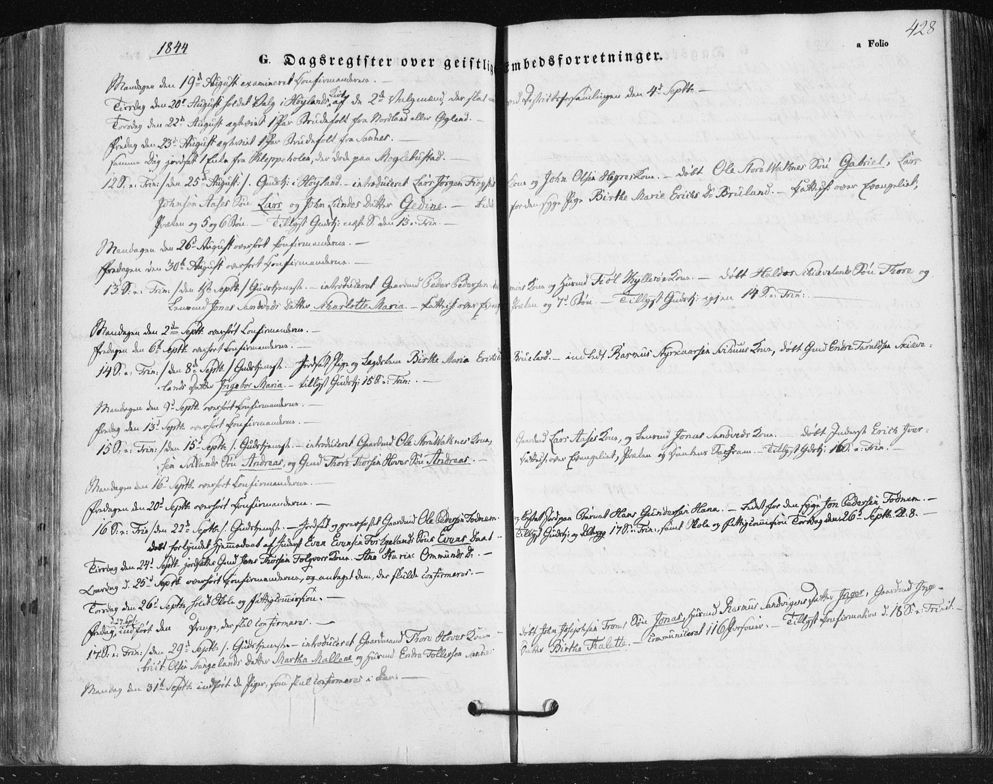 Høyland sokneprestkontor, AV/SAST-A-101799/001/30BA/L0008: Ministerialbok nr. A 8, 1841-1856, s. 428