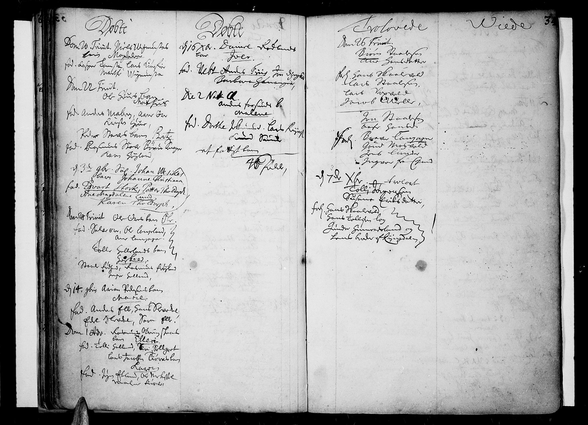 Lista sokneprestkontor, AV/SAK-1111-0027/F/Fa/L0001: Ministerialbok nr. A 1 /1, 1691-1715, s. 34