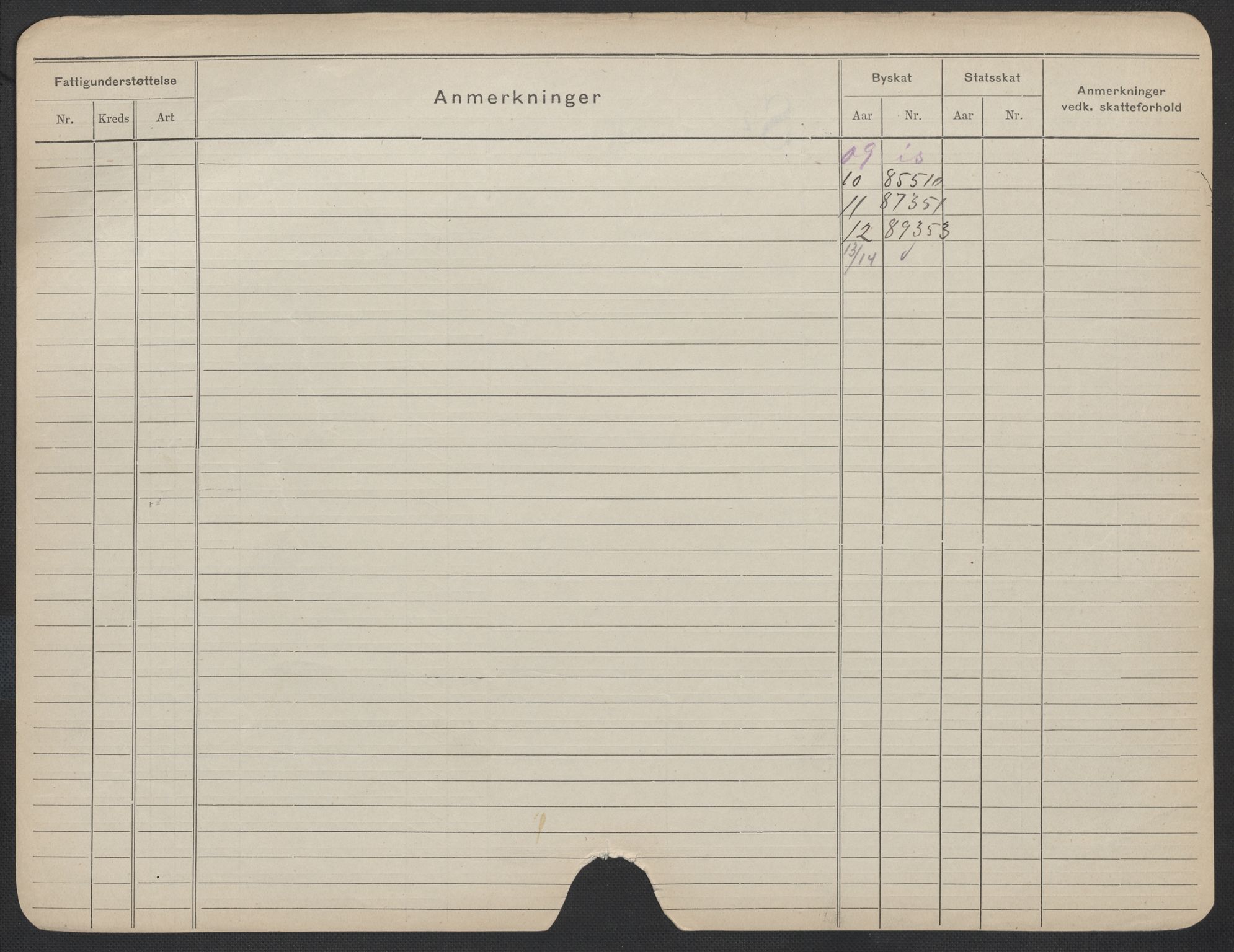 Oslo folkeregister, Registerkort, SAO/A-11715/F/Fa/Fac/L0015: Kvinner, 1906-1914, s. 951b