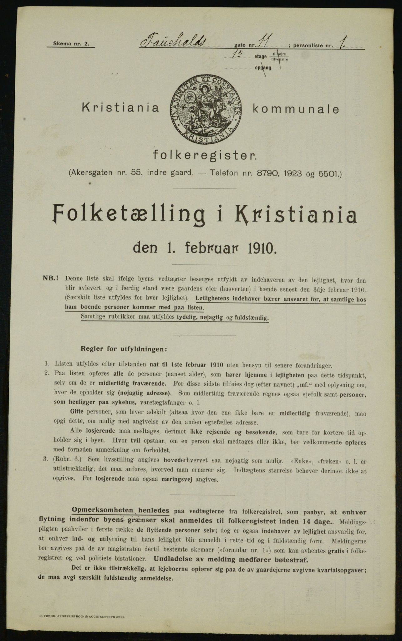 OBA, Kommunal folketelling 1.2.1910 for Kristiania, 1910, s. 22519