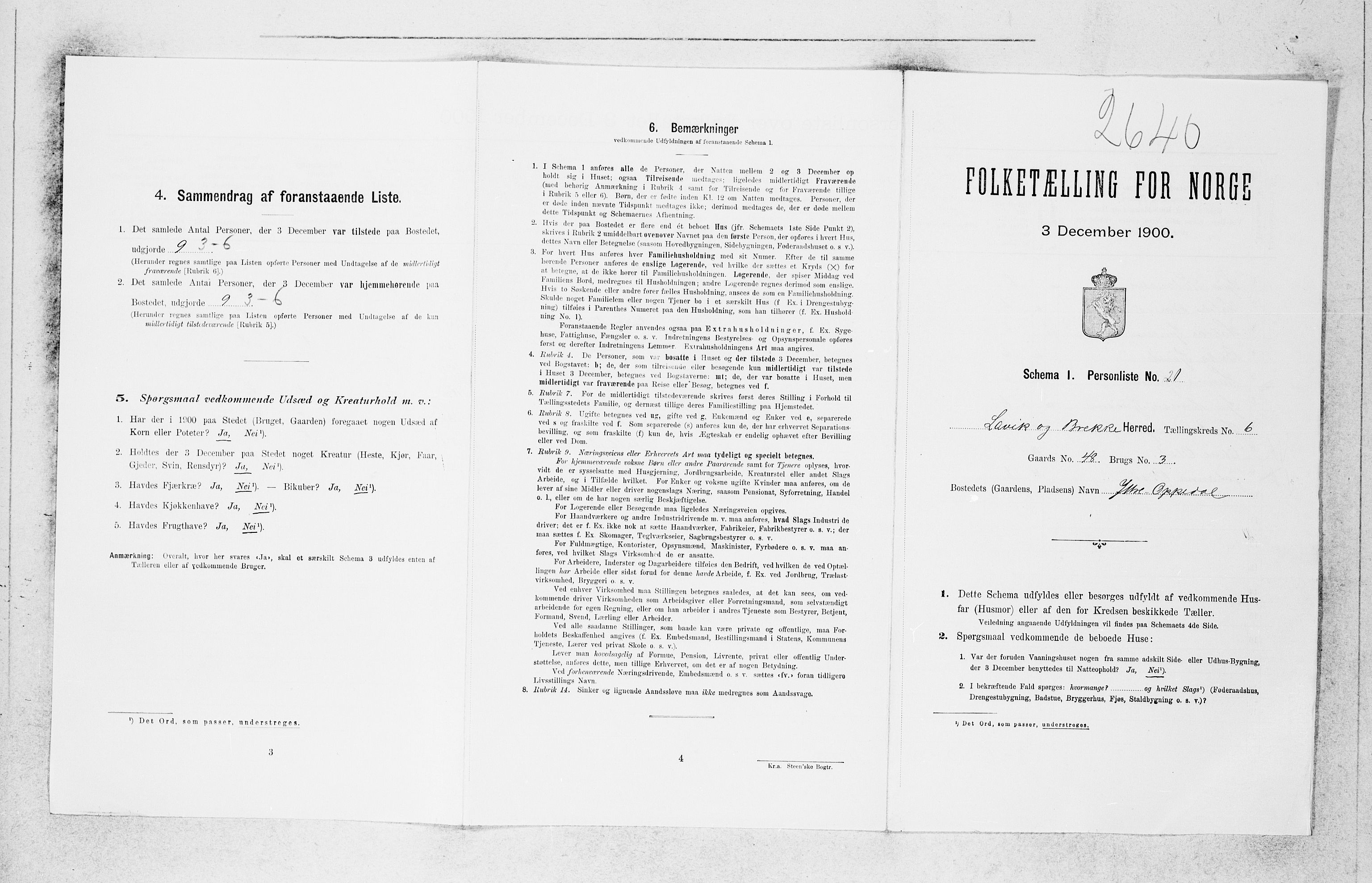 SAB, Folketelling 1900 for 1415 Lavik og Brekke herred, 1900, s. 441