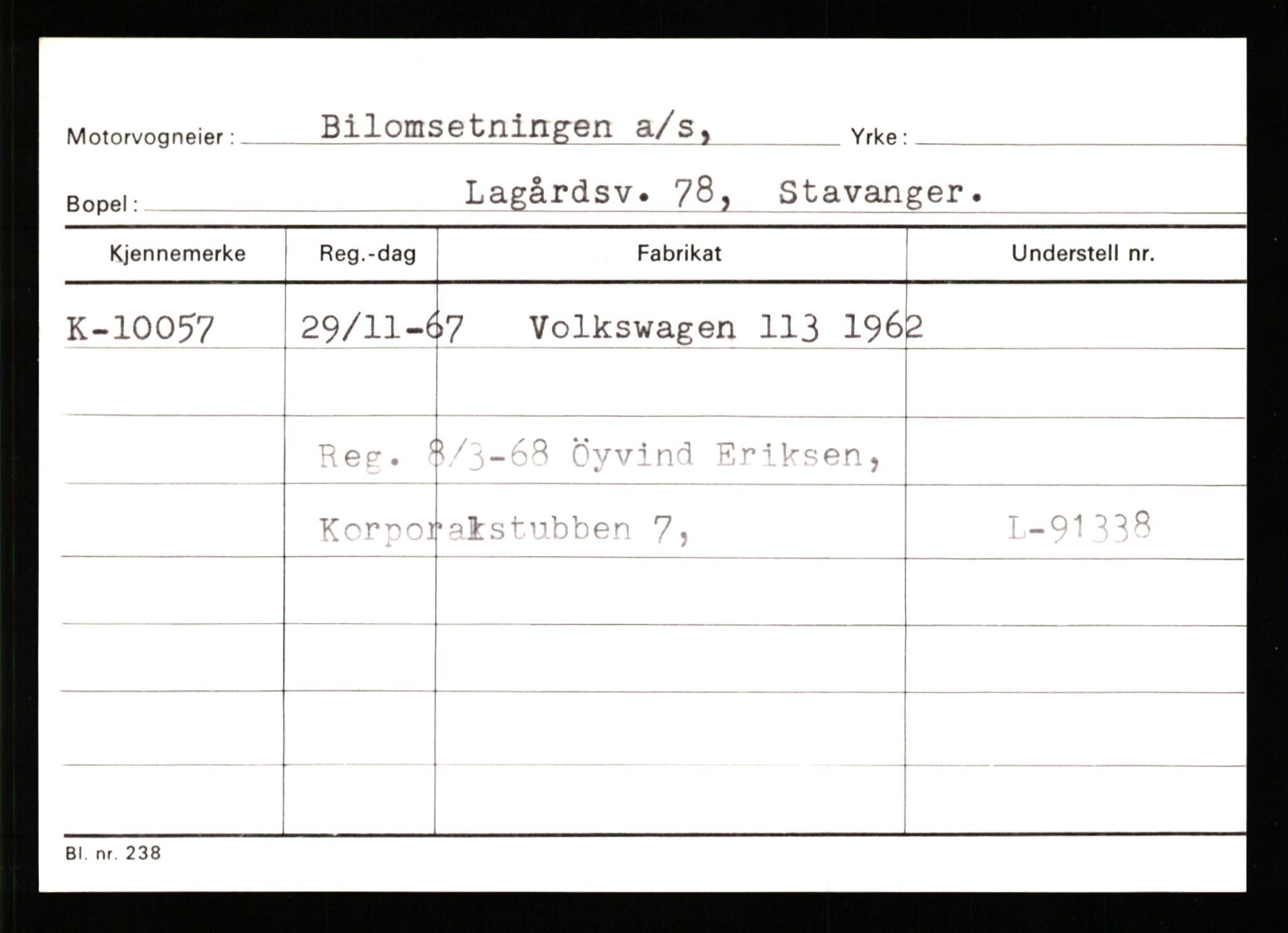 Stavanger trafikkstasjon, AV/SAST-A-101942/0/G/L0002: Registreringsnummer: 5791 - 10405, 1930-1971, s. 2824