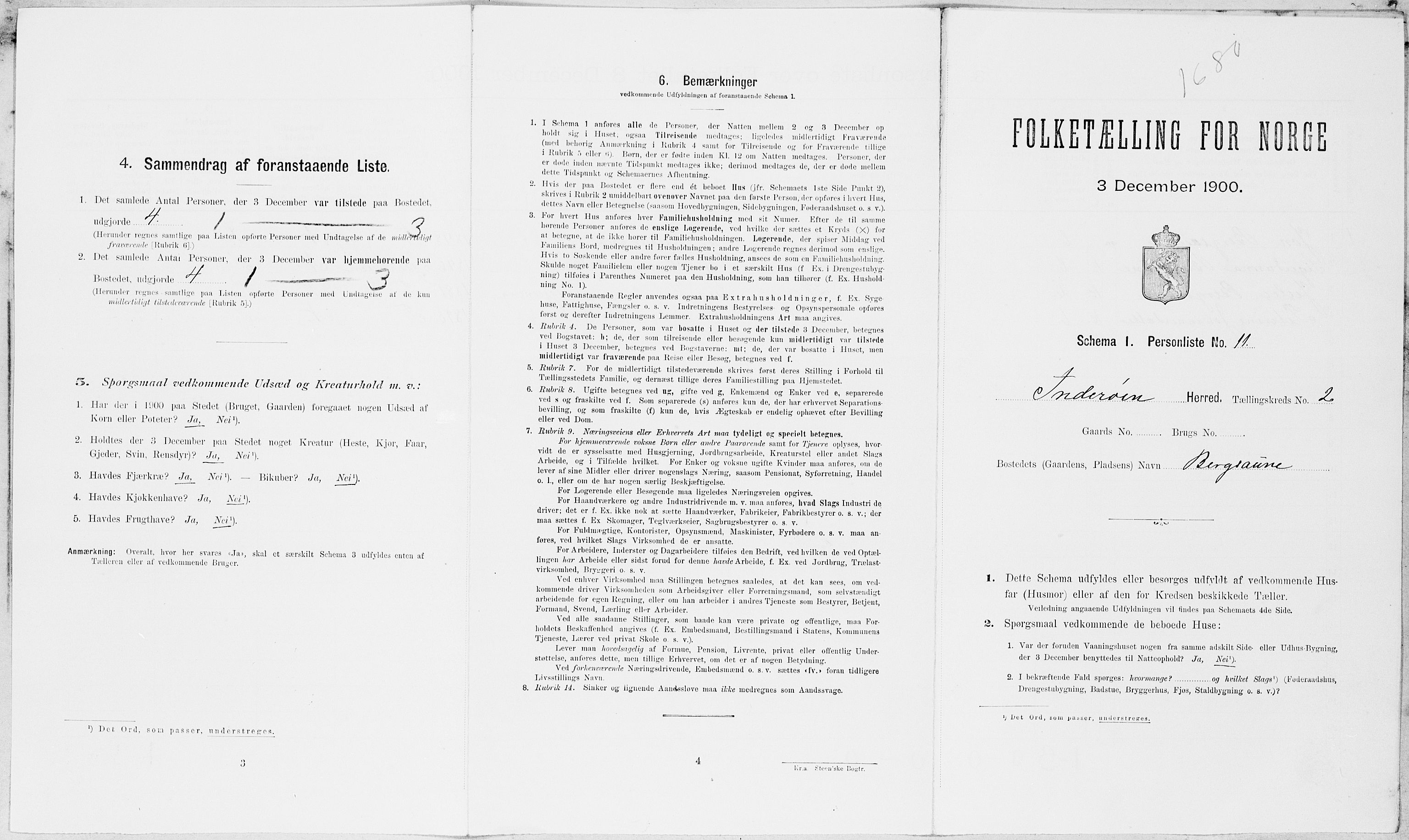 SAT, Folketelling 1900 for 1729 Inderøy herred, 1900, s. 304