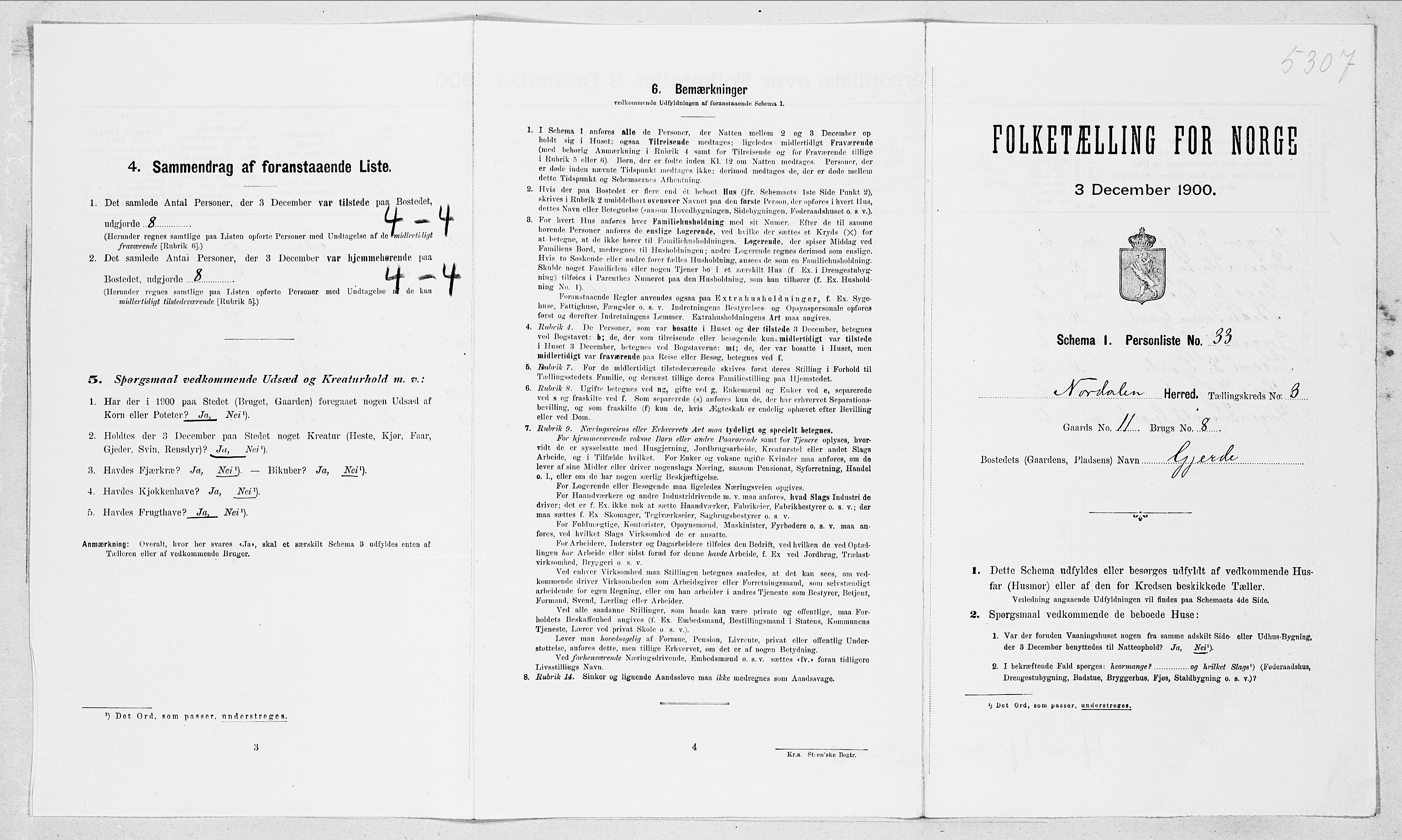 SAT, Folketelling 1900 for 1524 Norddal herred, 1900, s. 250