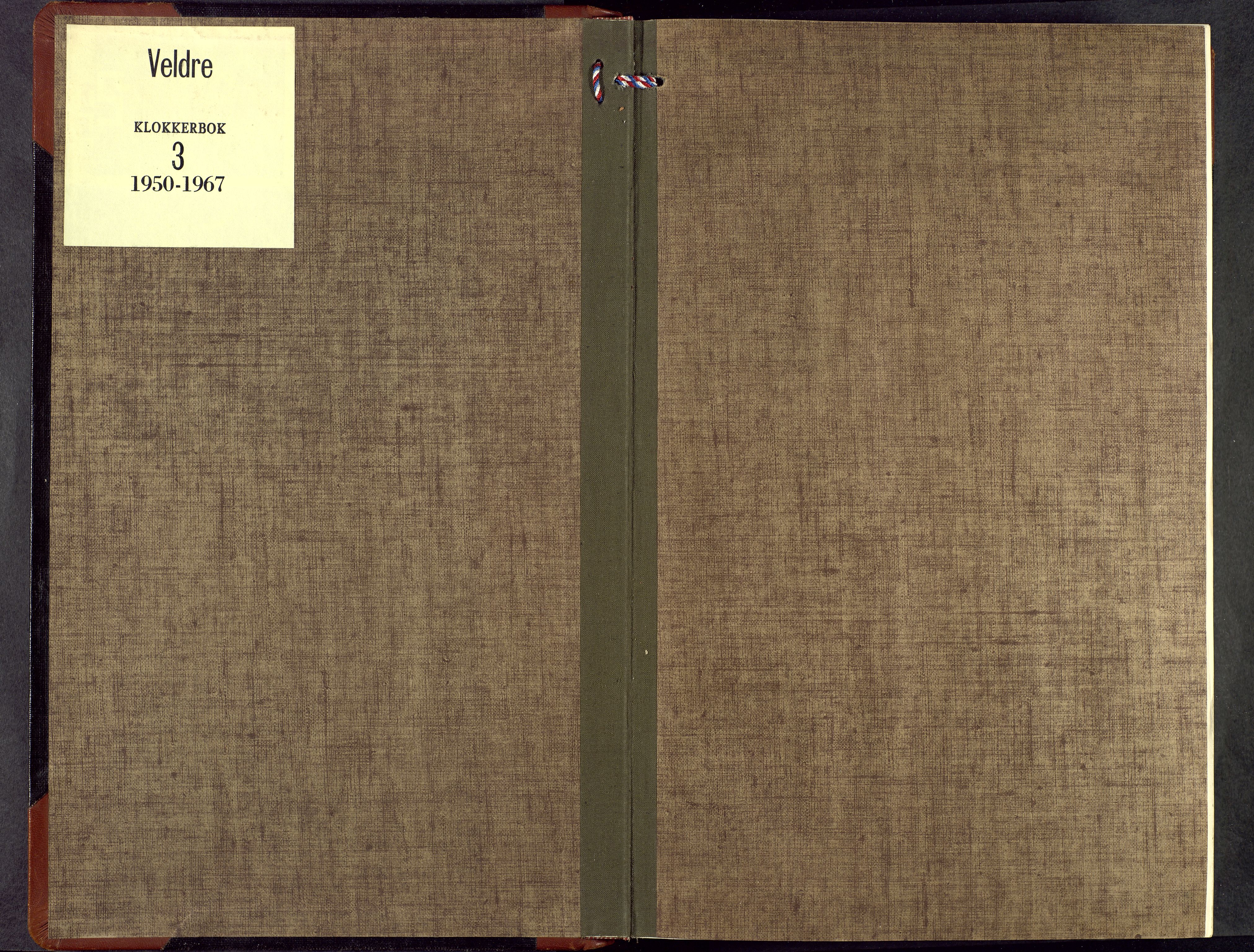 Veldre prestekontor, SAH/PREST-018/L/La/L0003: Klokkerbok nr. 3, 1950-1967