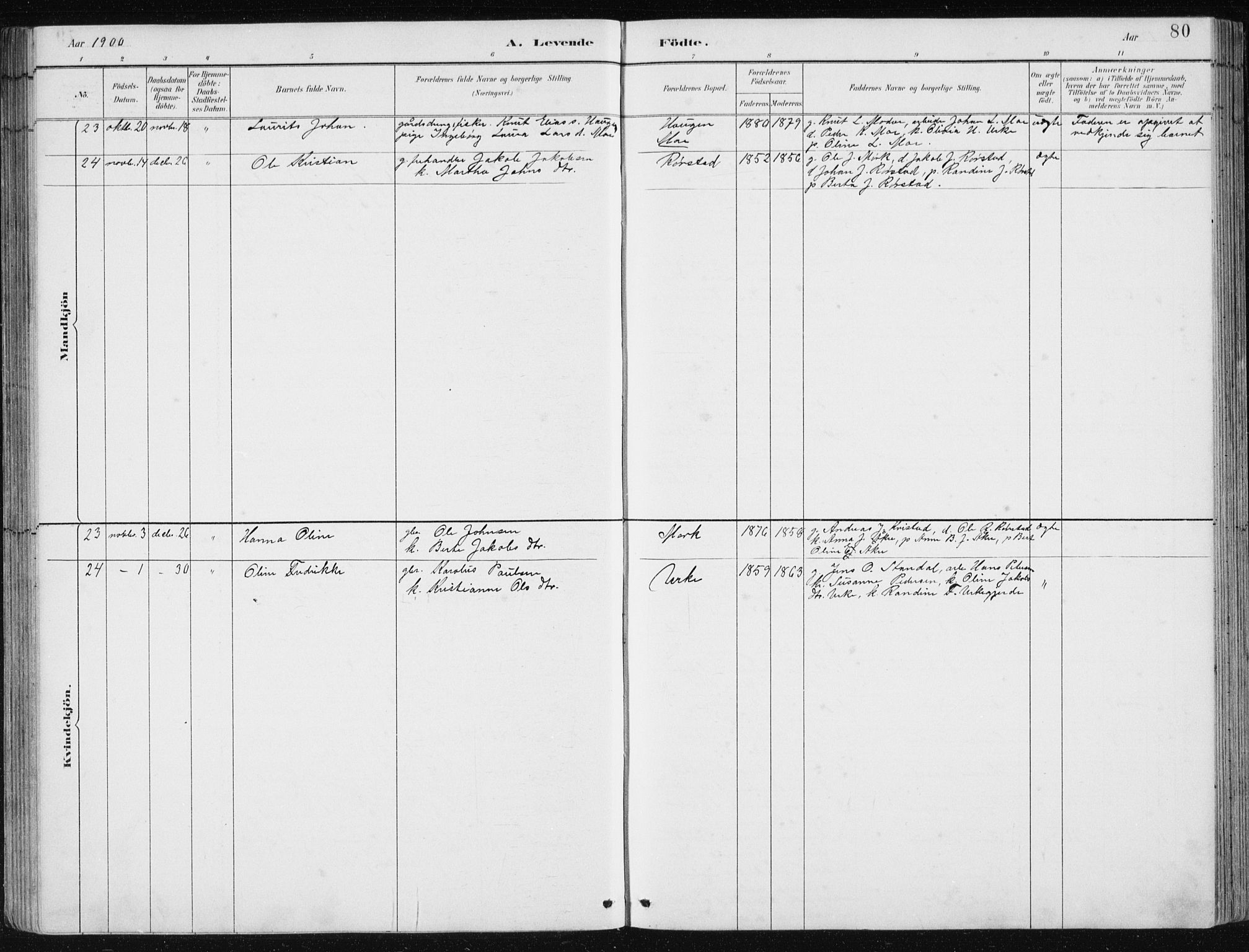 Ministerialprotokoller, klokkerbøker og fødselsregistre - Møre og Romsdal, AV/SAT-A-1454/515/L0215: Klokkerbok nr. 515C02, 1884-1906, s. 80