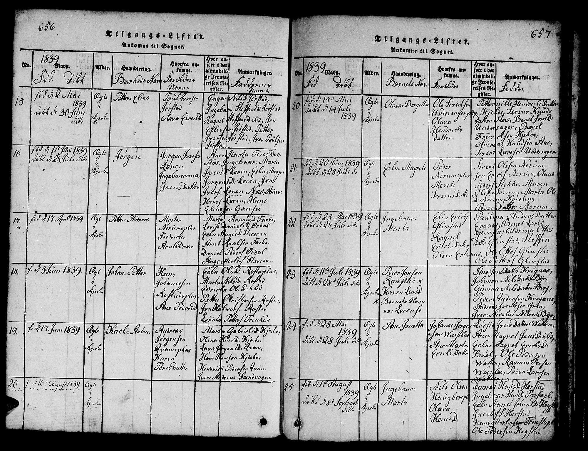 Ministerialprotokoller, klokkerbøker og fødselsregistre - Nord-Trøndelag, SAT/A-1458/730/L0298: Klokkerbok nr. 730C01, 1816-1849, s. 656-657