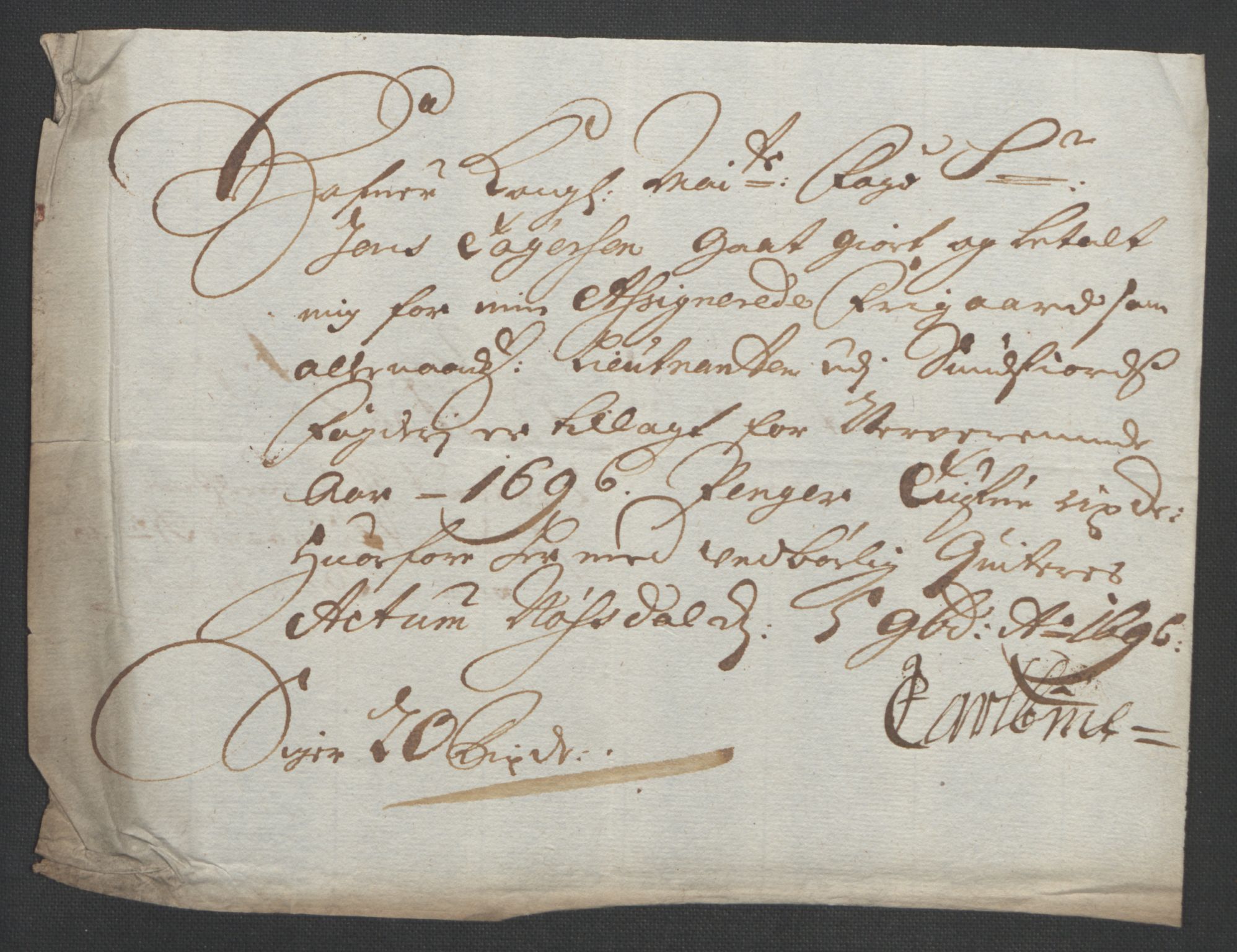 Rentekammeret inntil 1814, Reviderte regnskaper, Fogderegnskap, AV/RA-EA-4092/R53/L3422: Fogderegnskap Sunn- og Nordfjord, 1695-1696, s. 381