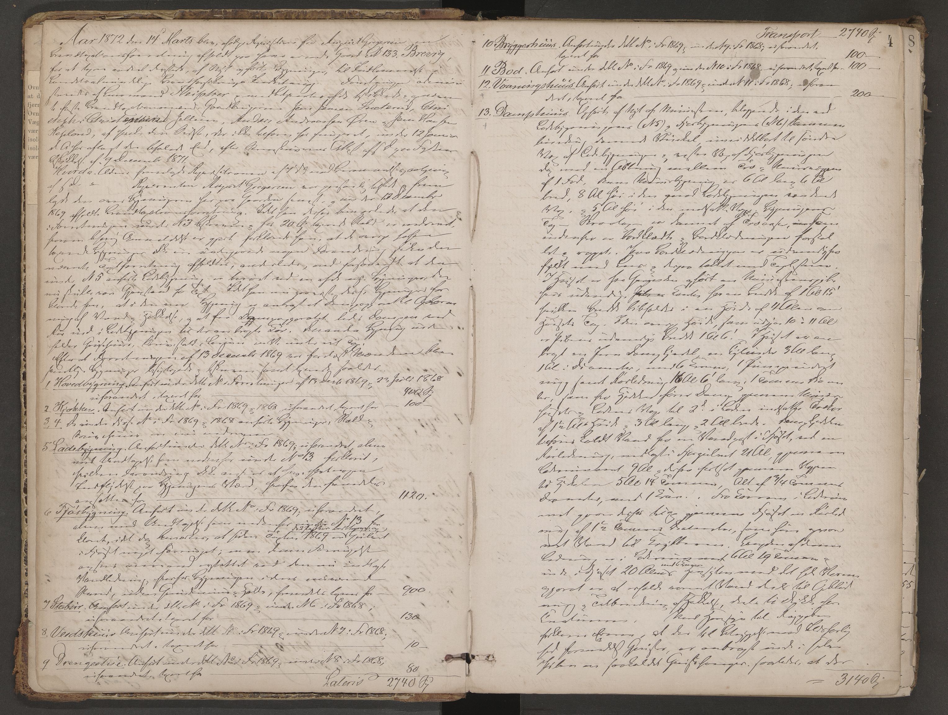 Modum lensmannskontor, AV/SAKO-A-524/Y/Yc/Ycc/L0002: Branntakstprotokoll Modum nordre, 1871-1903