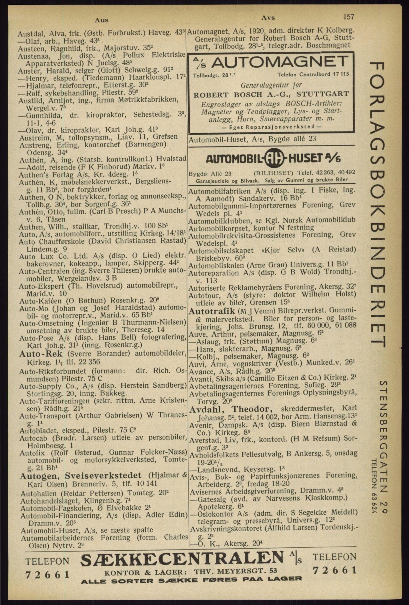 Kristiania/Oslo adressebok, PUBL/-, 1933, s. 157