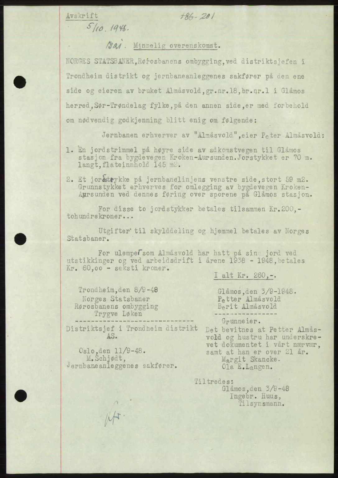 Gauldal sorenskriveri, SAT/A-0014/1/2/2C: Pantebok nr. A6, 1948-1948, Dagboknr: 1321/1948