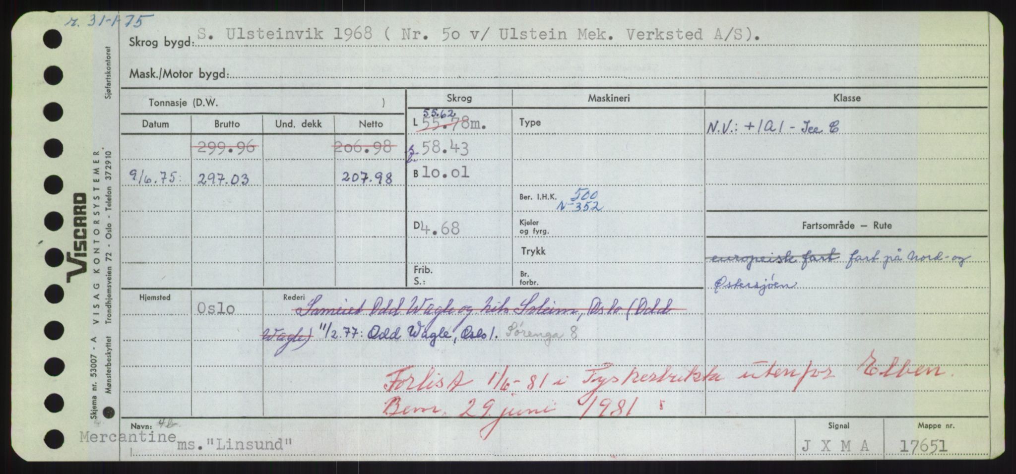 Sjøfartsdirektoratet med forløpere, Skipsmålingen, RA/S-1627/H/Hd/L0023: Fartøy, Lia-Løv, s. 179