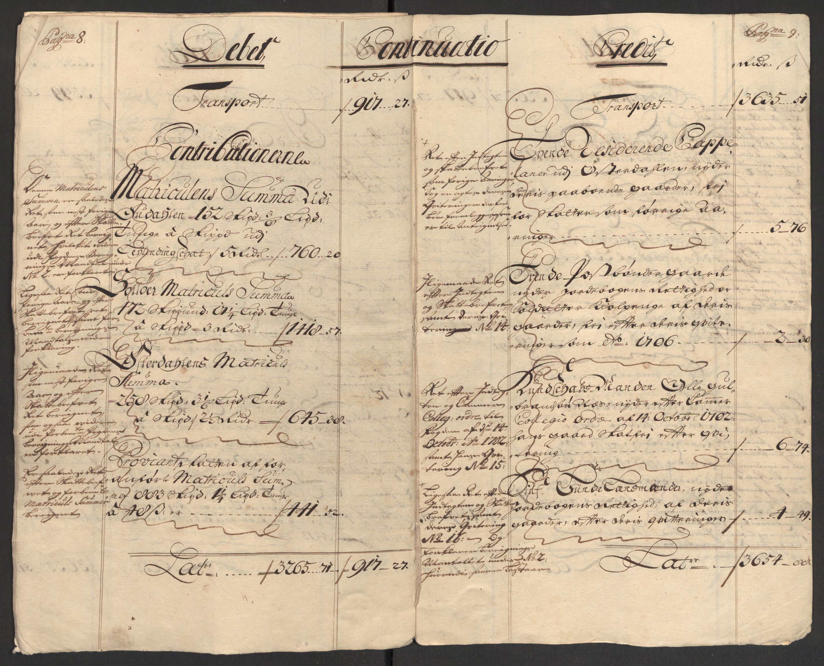 Rentekammeret inntil 1814, Reviderte regnskaper, Fogderegnskap, AV/RA-EA-4092/R13/L0844: Fogderegnskap Solør, Odal og Østerdal, 1707, s. 13