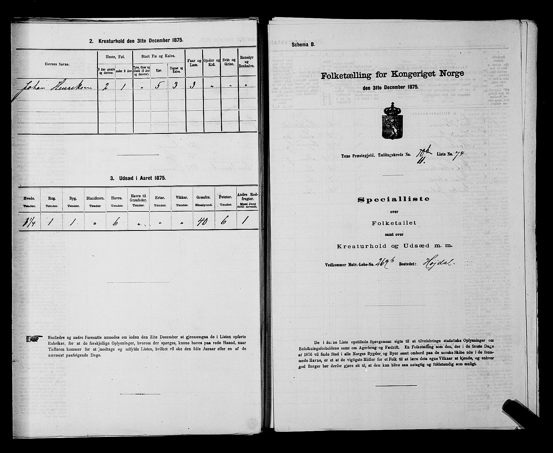 RA, Folketelling 1875 for 0130P Tune prestegjeld, 1875, s. 1846