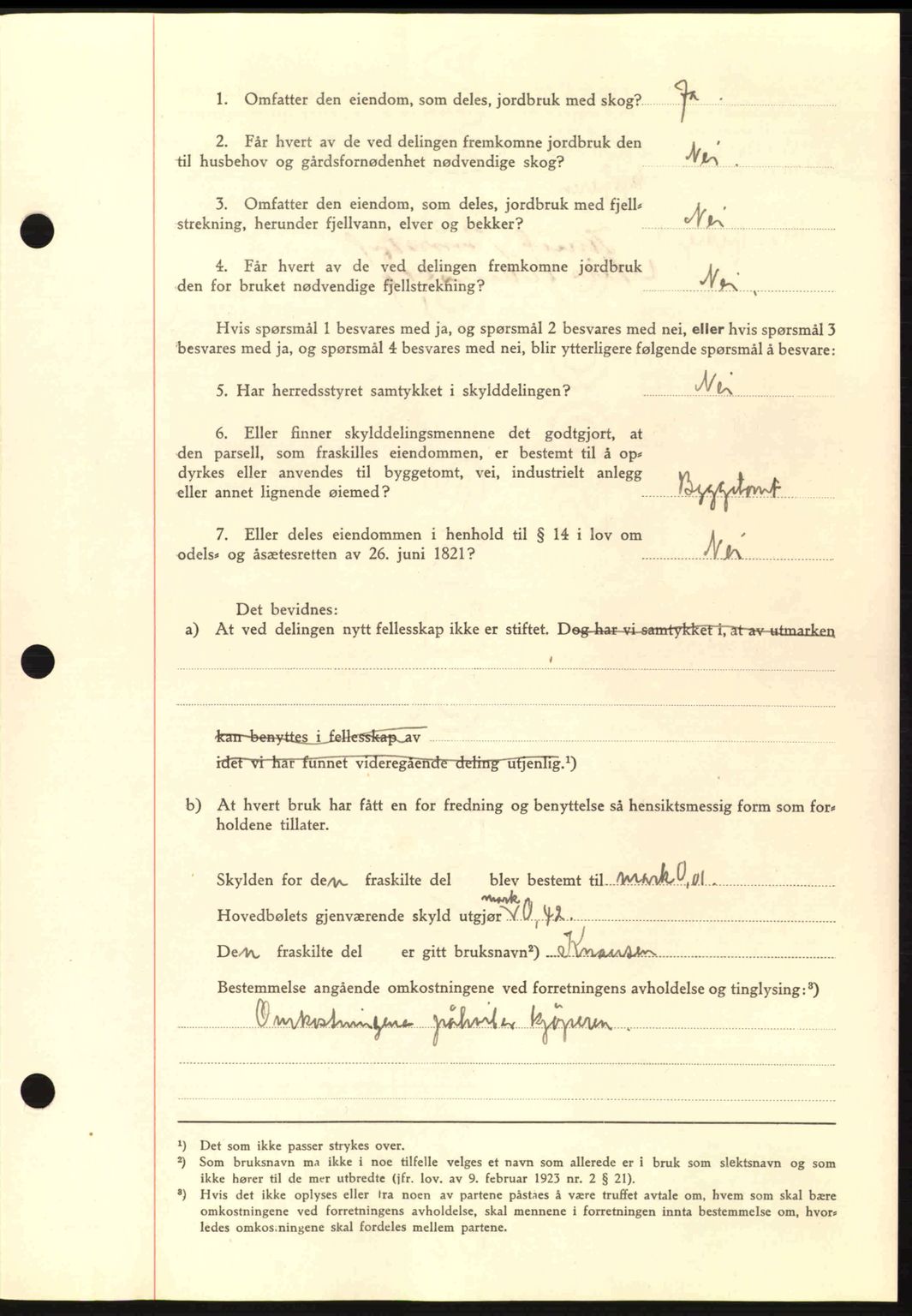 Nordmøre sorenskriveri, AV/SAT-A-4132/1/2/2Ca: Pantebok nr. A91, 1941-1942, Dagboknr: 1930/1941