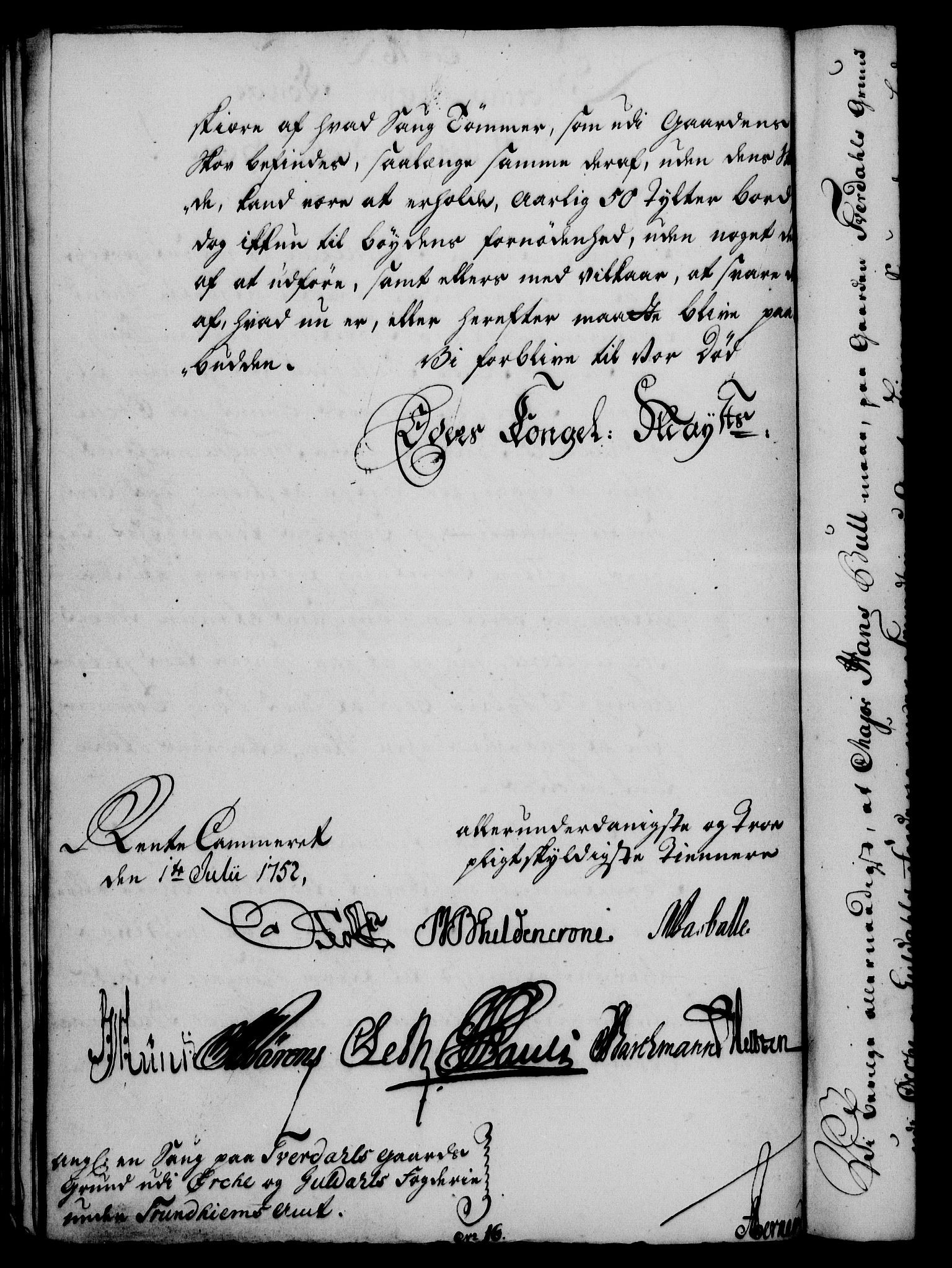 Rentekammeret, Kammerkanselliet, RA/EA-3111/G/Gf/Gfa/L0034: Norsk relasjons- og resolusjonsprotokoll (merket RK 52.34), 1752, s. 347