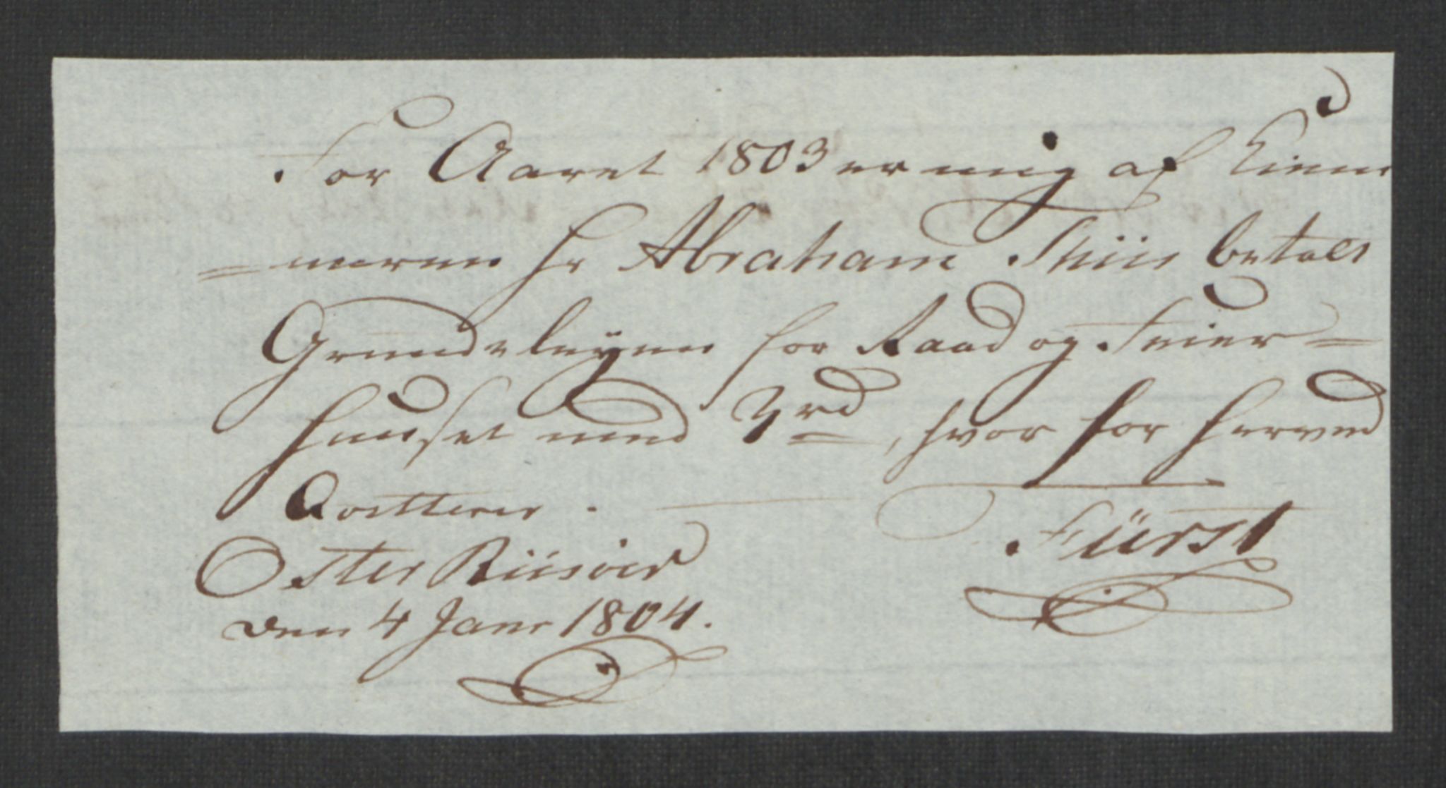 Danske Kanselli 1800-1814, AV/RA-EA-3024/K/Kk/Kka/Kkac/L0236: Kjøpstadregnskap Øster Risør, 1801-1804, s. 717