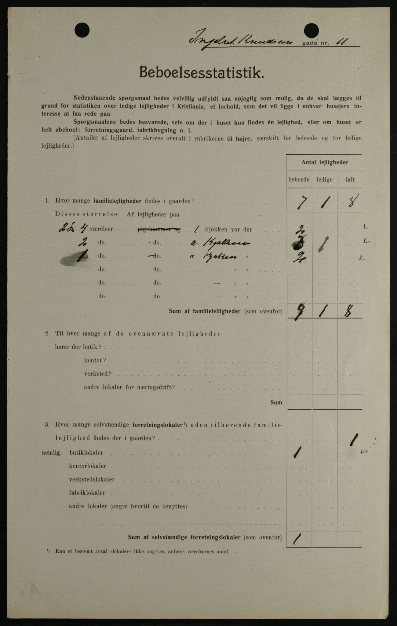 OBA, Kommunal folketelling 1.2.1908 for Kristiania kjøpstad, 1908, s. 39420