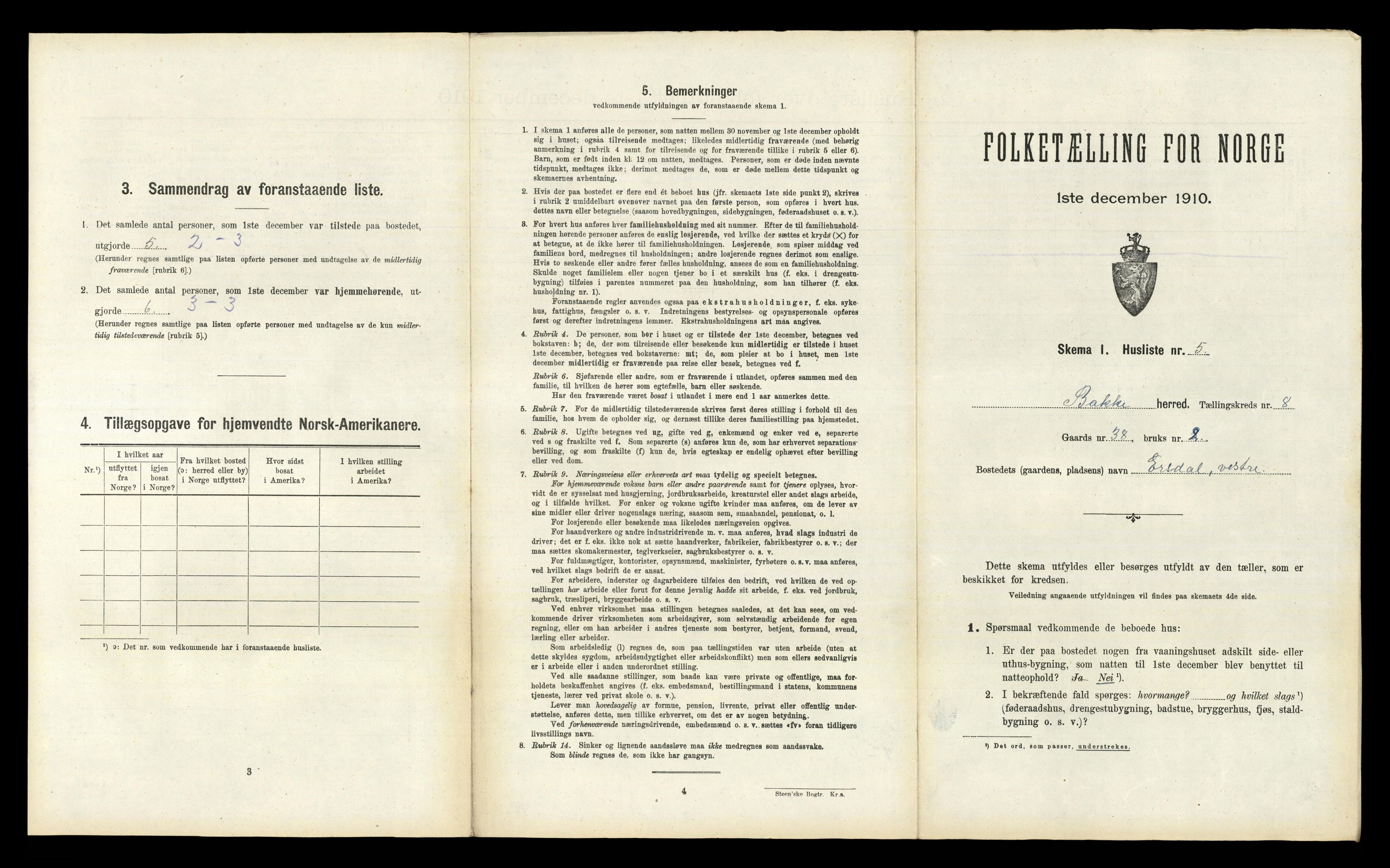 RA, Folketelling 1910 for 1045 Bakke herred, 1910, s. 391