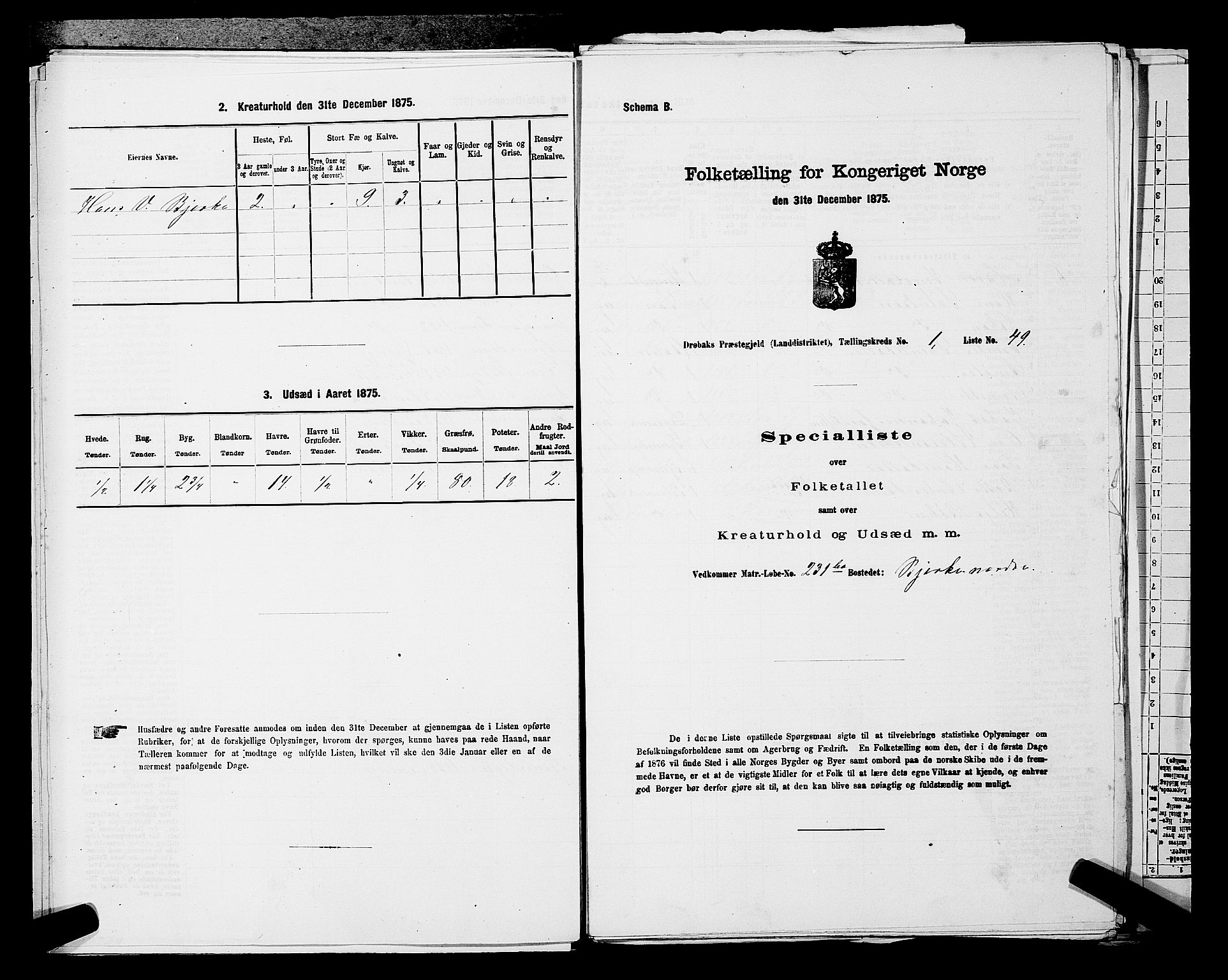 RA, Folketelling 1875 for 0215L Drøbak prestegjeld, Frogn sokn, 1875, s. 213