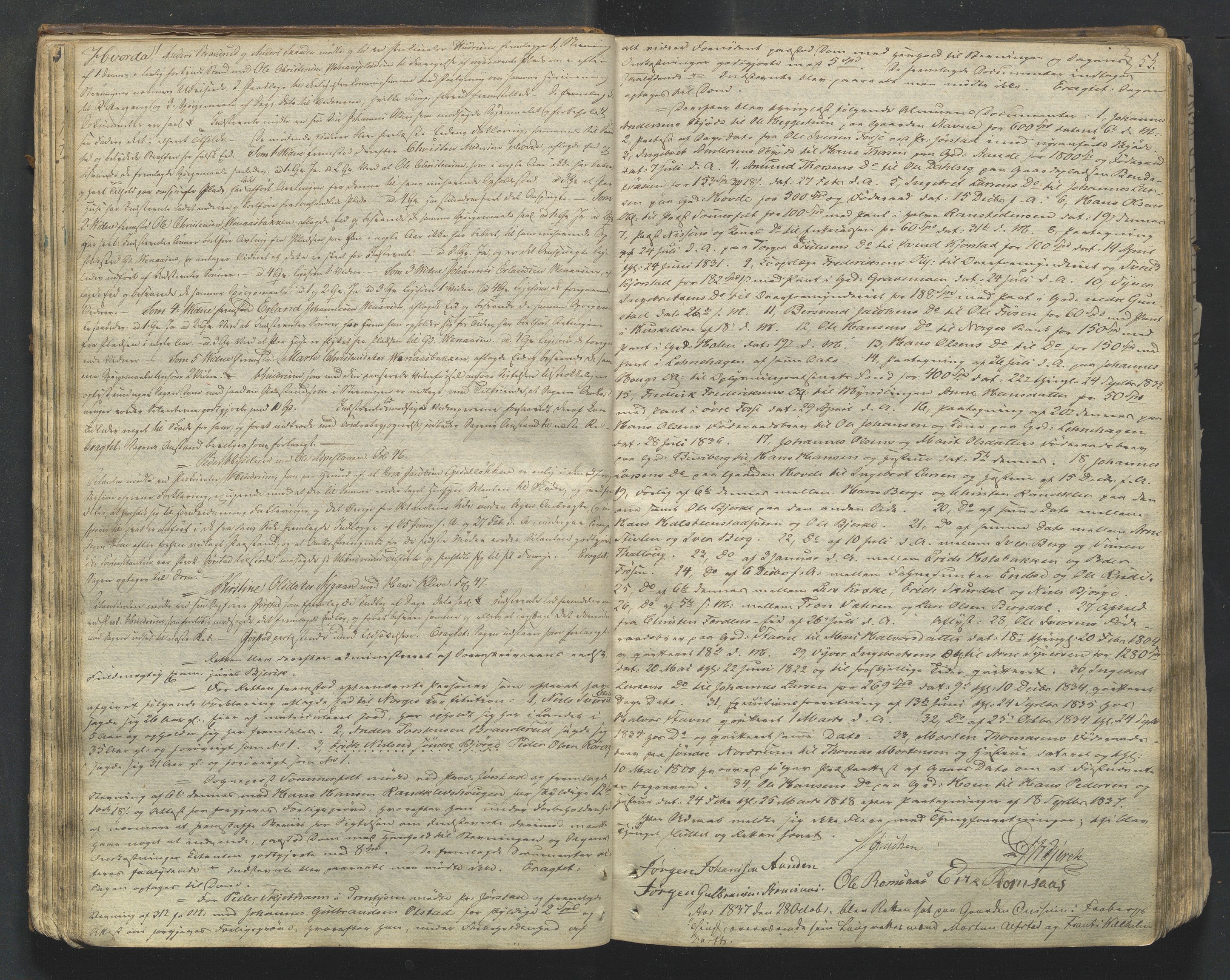 Mellom-Gudbrandsdal sorenskriveri, AV/SAH-TING-038/G/Gb/L0001: Tingbok, 1835-1849, s. 52b-53a