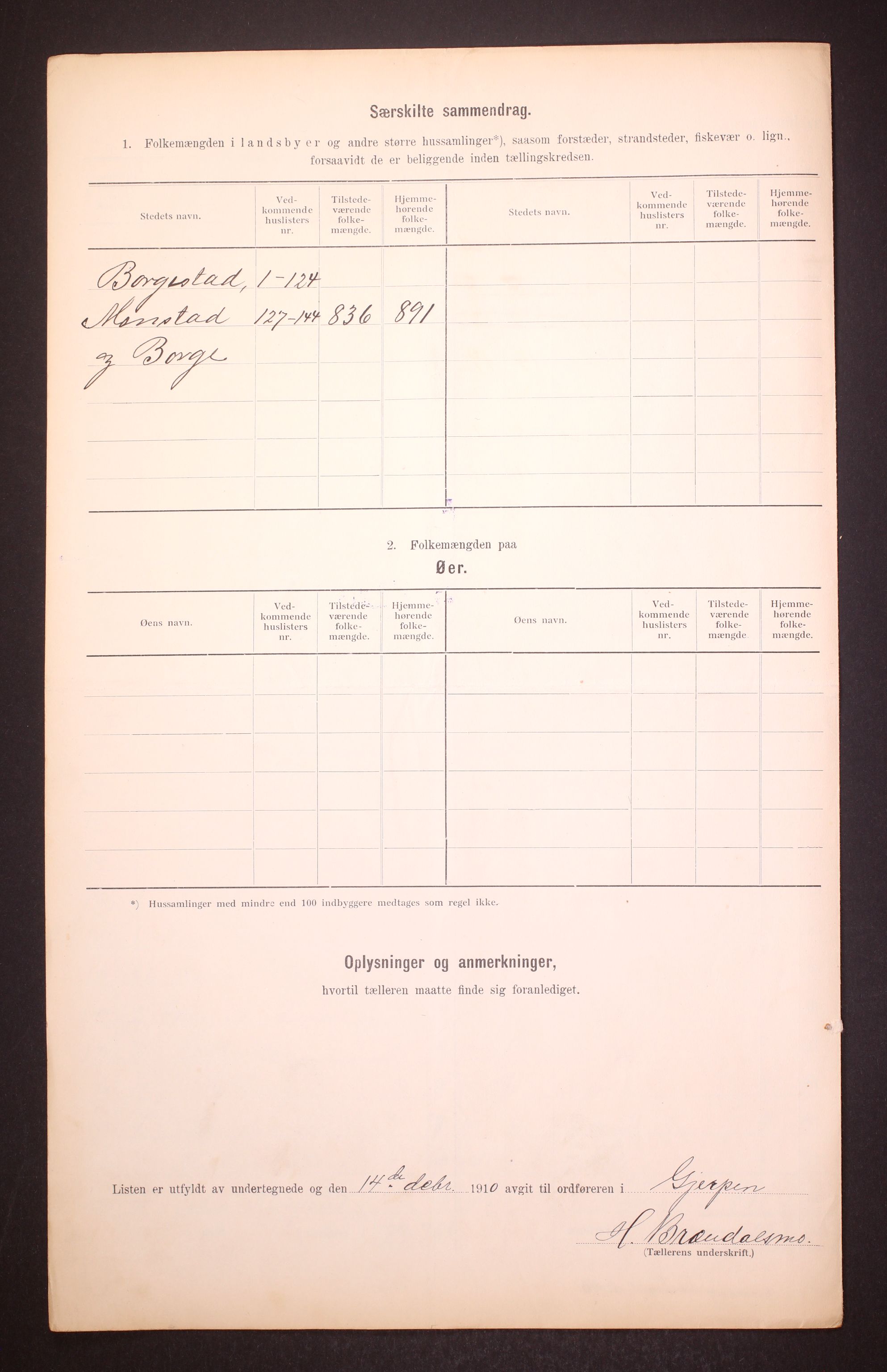 RA, Folketelling 1910 for 0812 Gjerpen herred, 1910, s. 43