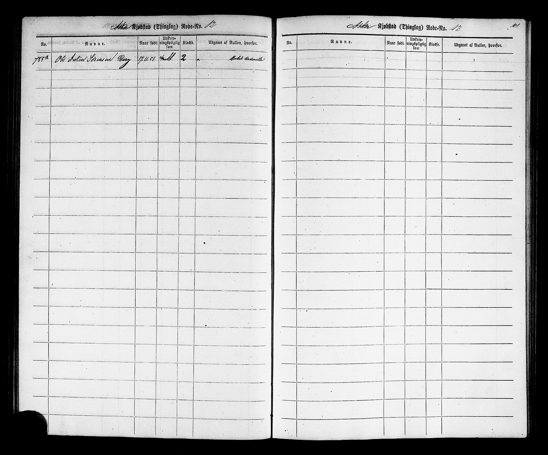 Oslo mønstringskontor, AV/SAO-A-10569g/F/Fc/Fcc/L0001: Utskrivningsregisterrulle, 1860, s. 104