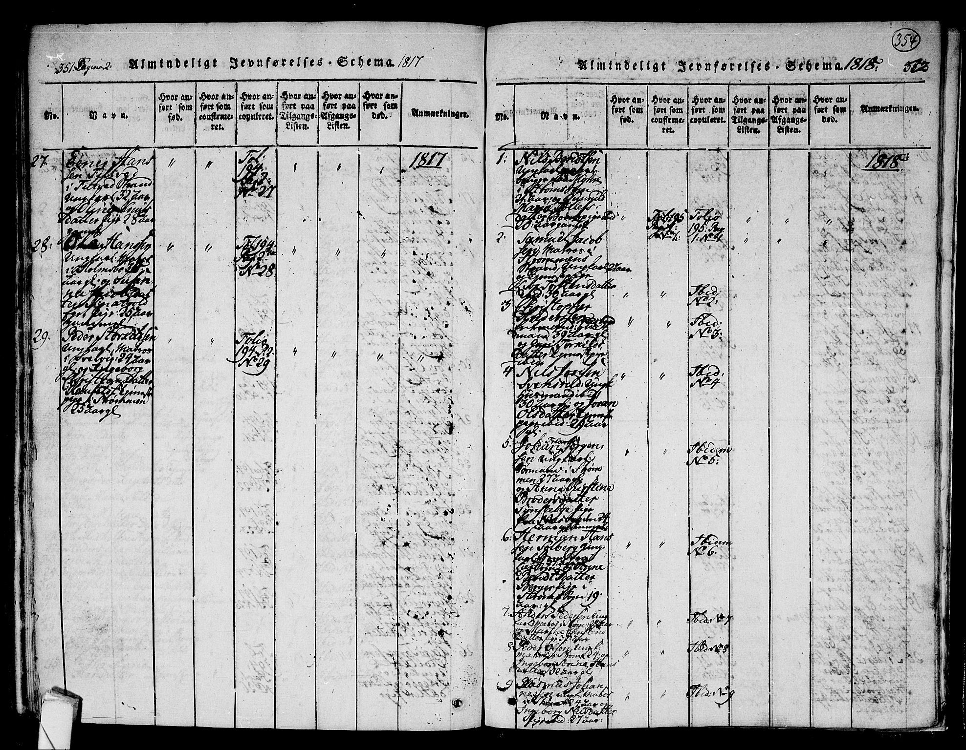 Hurum kirkebøker, AV/SAKO-A-229/F/Fa/L0009: Ministerialbok nr. 9, 1816-1826, s. 354