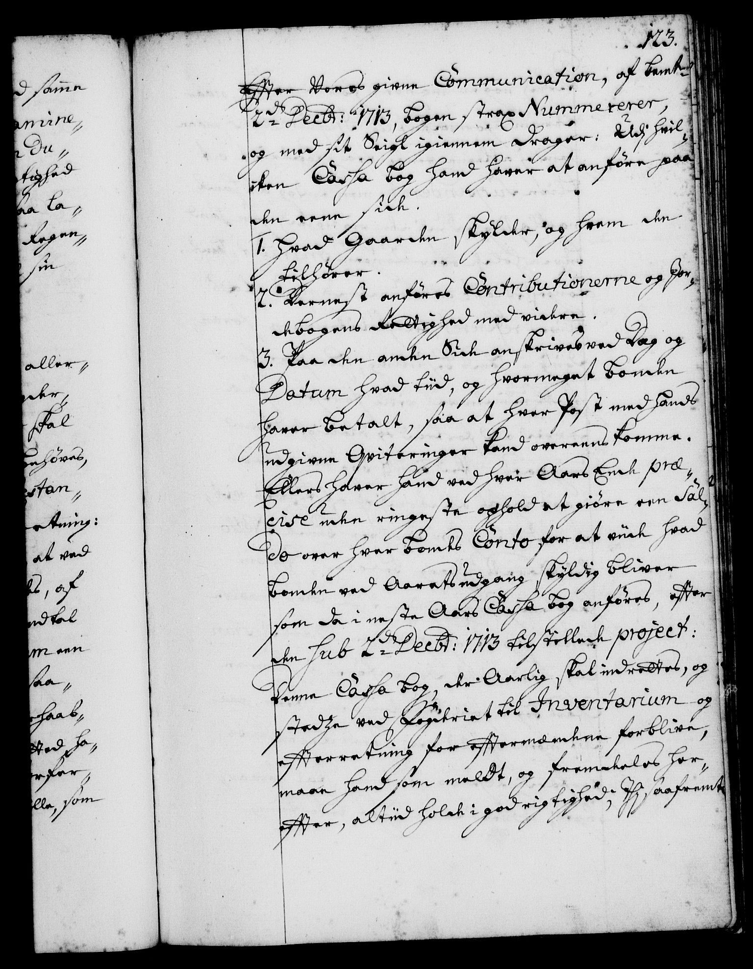 Rentekammeret, Kammerkanselliet, RA/EA-3111/G/Gg/Ggi/L0001: Norsk instruksjonsprotokoll med register (merket RK 53.34), 1720-1729, s. 123