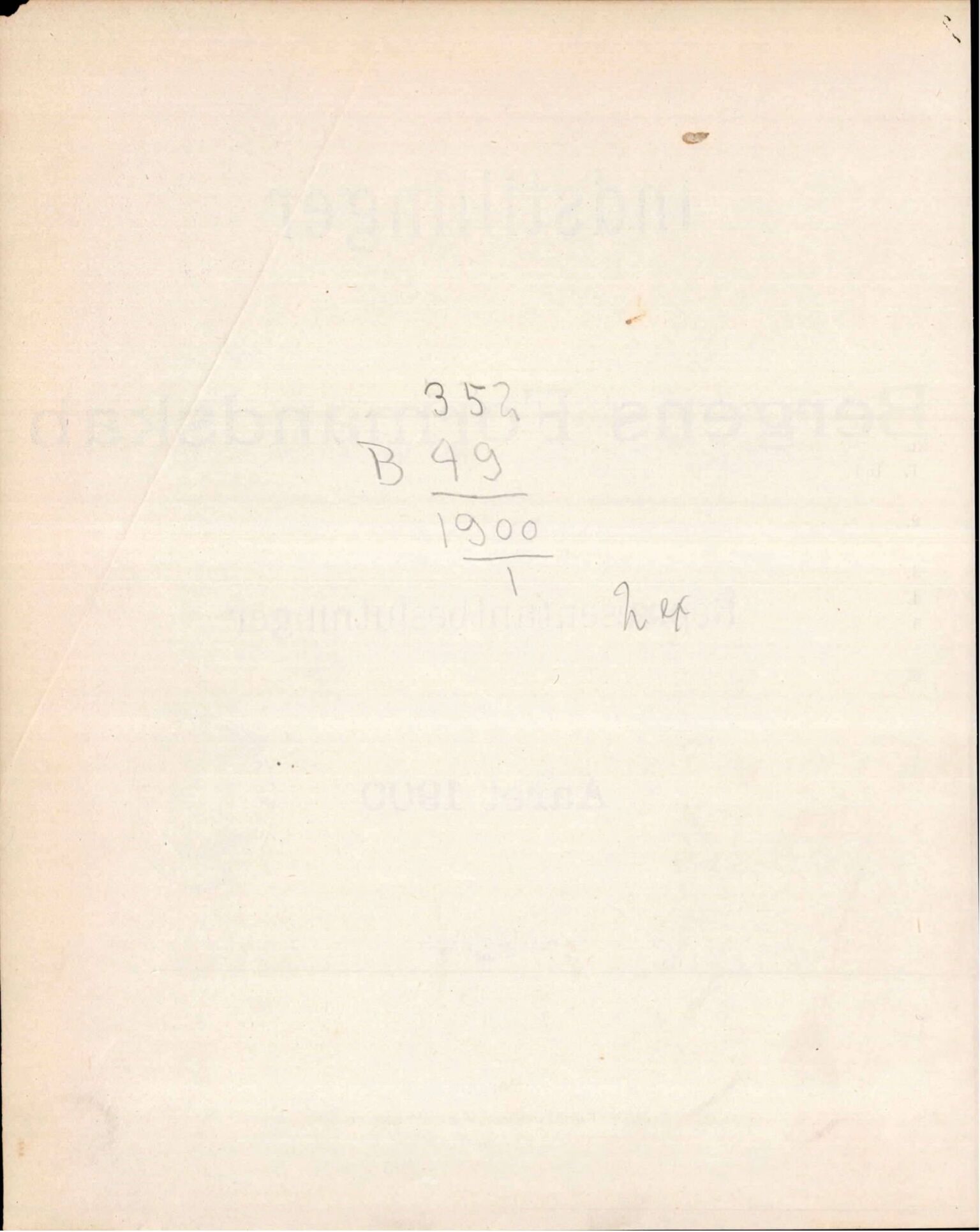 Bergen kommune. Formannskapet, BBA/A-0003/Ad/L0061: Bergens Kommuneforhandlinger, bind I, 1900