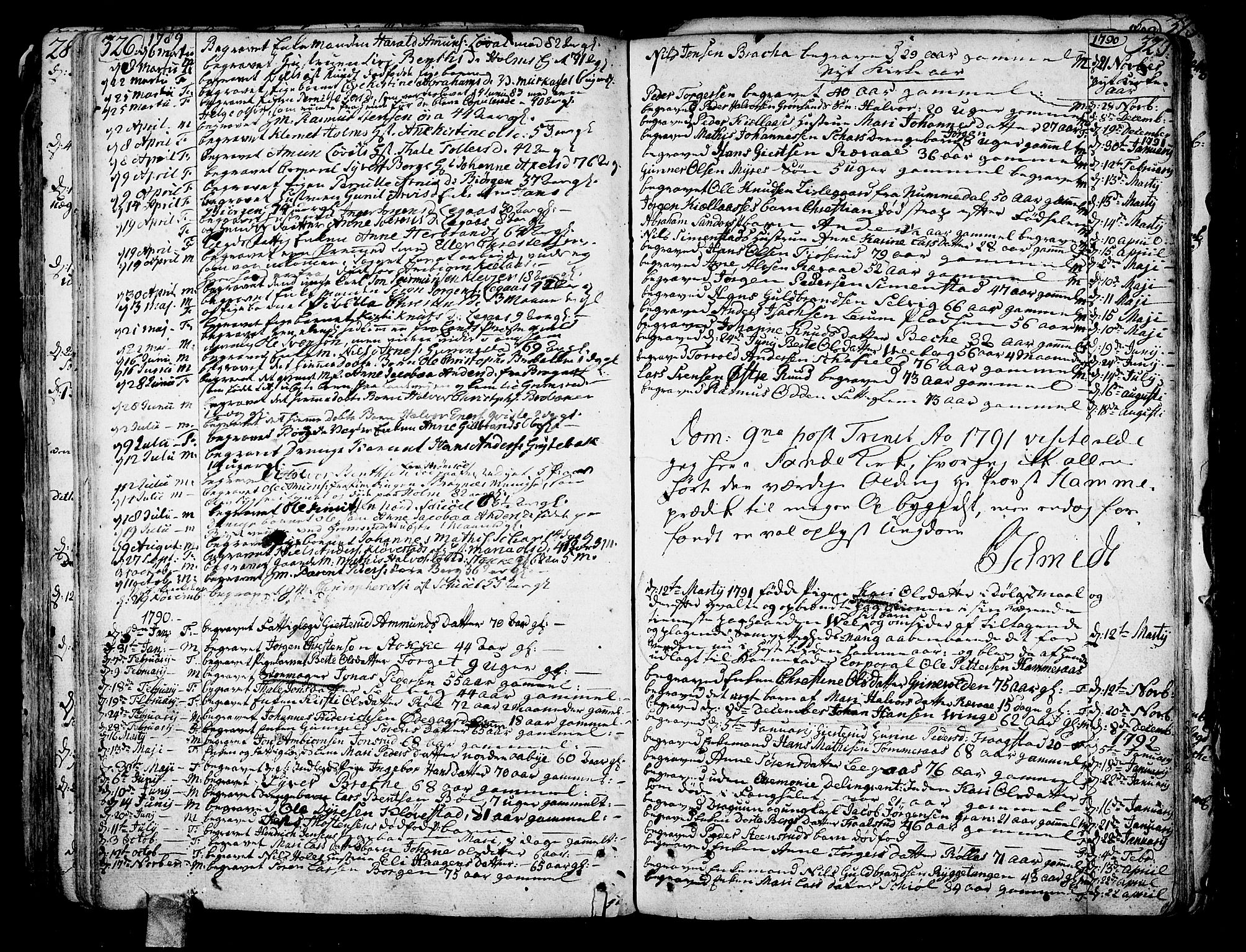 Sande Kirkebøker, AV/SAKO-A-53/F/Fa/L0001: Ministerialbok nr. 1, 1753-1803, s. 326-327