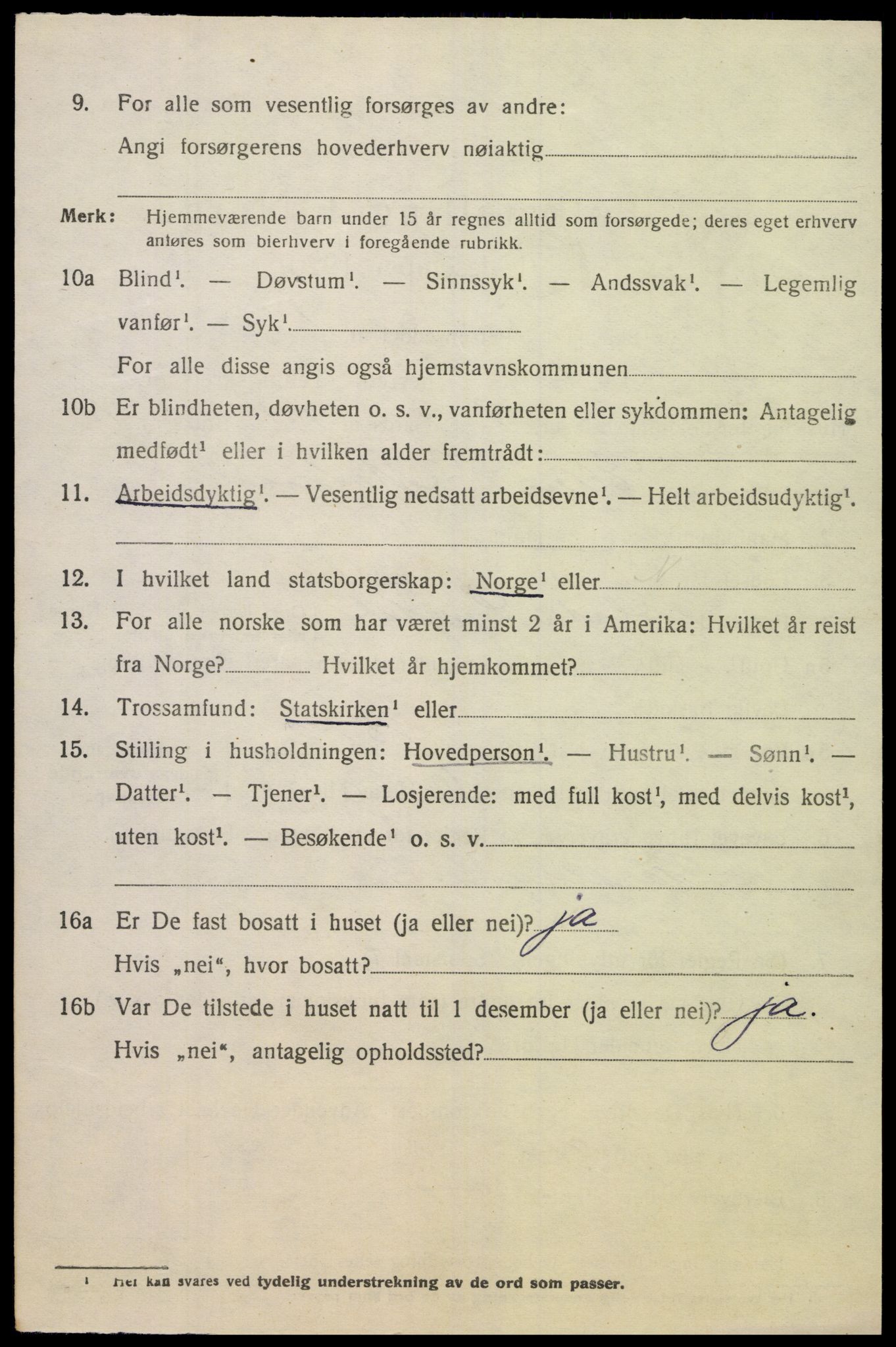 SAK, Folketelling 1920 for 1029 Sør-Audnedal herred, 1920, s. 7130