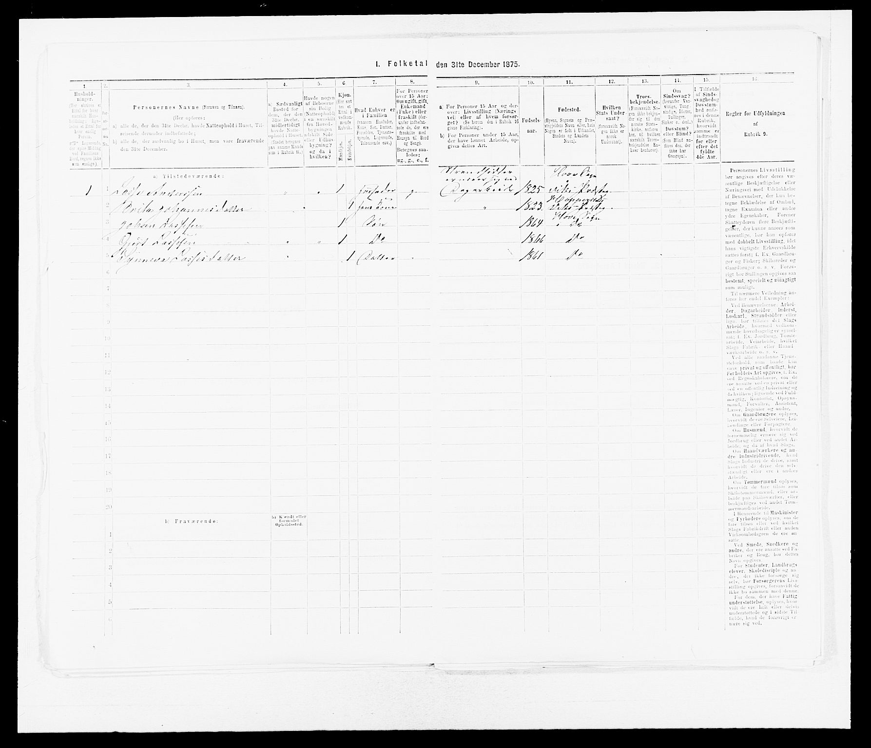 SAB, Folketelling 1875 for 1417P Vik prestegjeld, 1875, s. 940