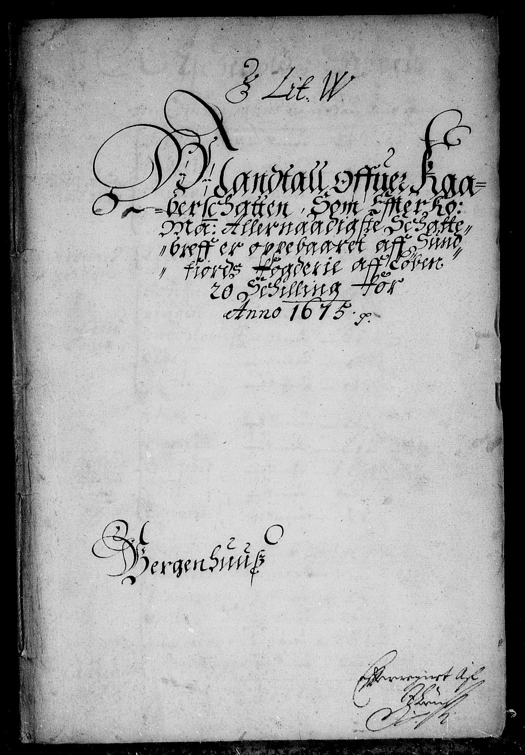 Rentekammeret inntil 1814, Reviderte regnskaper, Stiftamtstueregnskaper, Bergen stiftamt, RA/EA-6043/R/Rc/L0041: Bergen stiftamt, 1672-1677