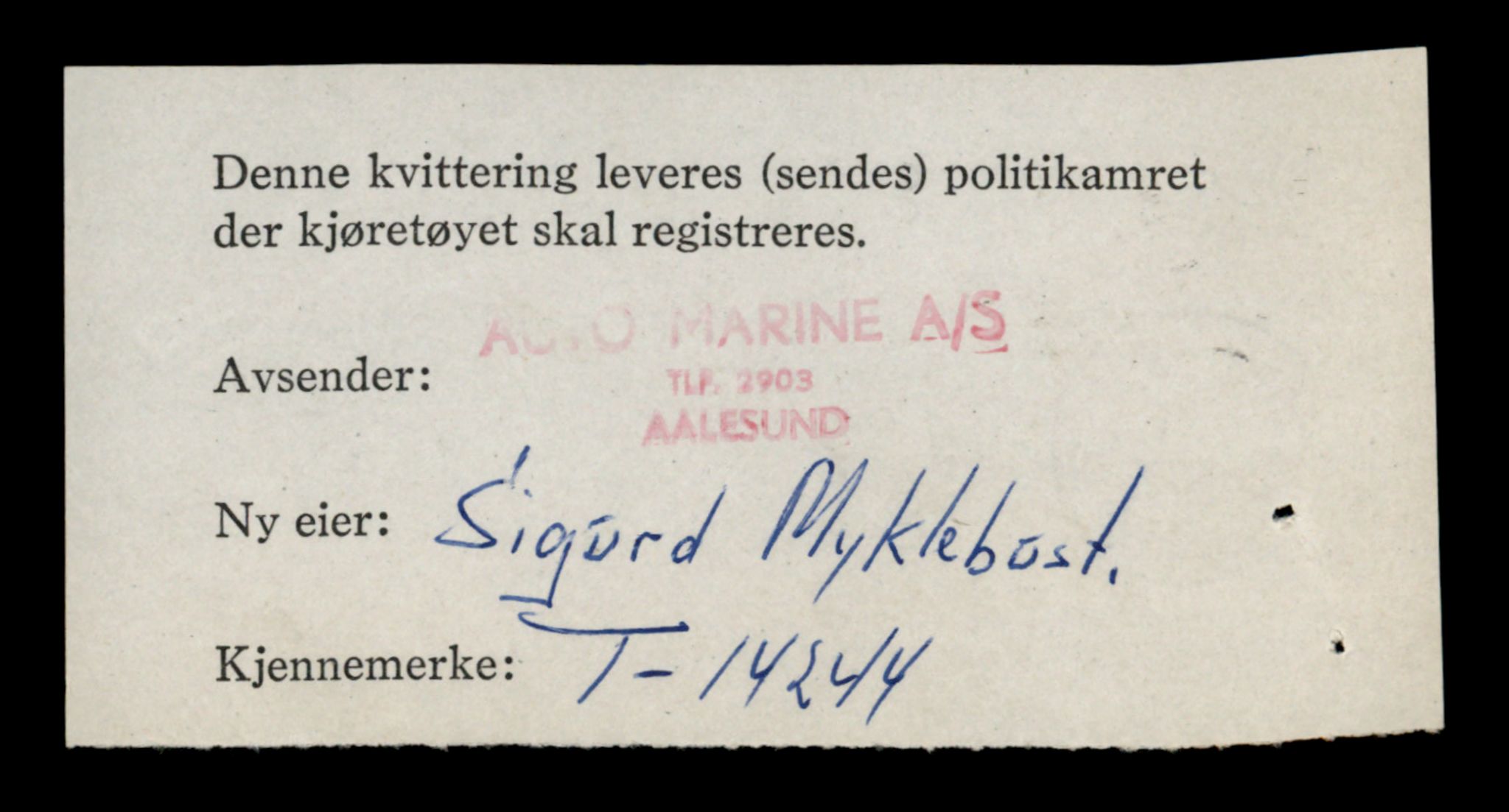 Møre og Romsdal vegkontor - Ålesund trafikkstasjon, AV/SAT-A-4099/F/Fe/L0044: Registreringskort for kjøretøy T 14205 - T 14319, 1927-1998, s. 1147