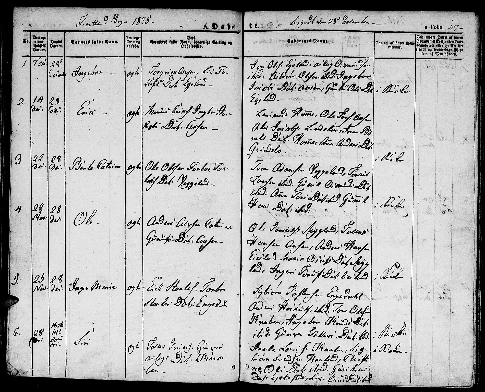 Hægebostad sokneprestkontor, AV/SAK-1111-0024/F/Fa/Faa/L0003: Ministerialbok nr. A 3 /2, 1825-1840, s. 47