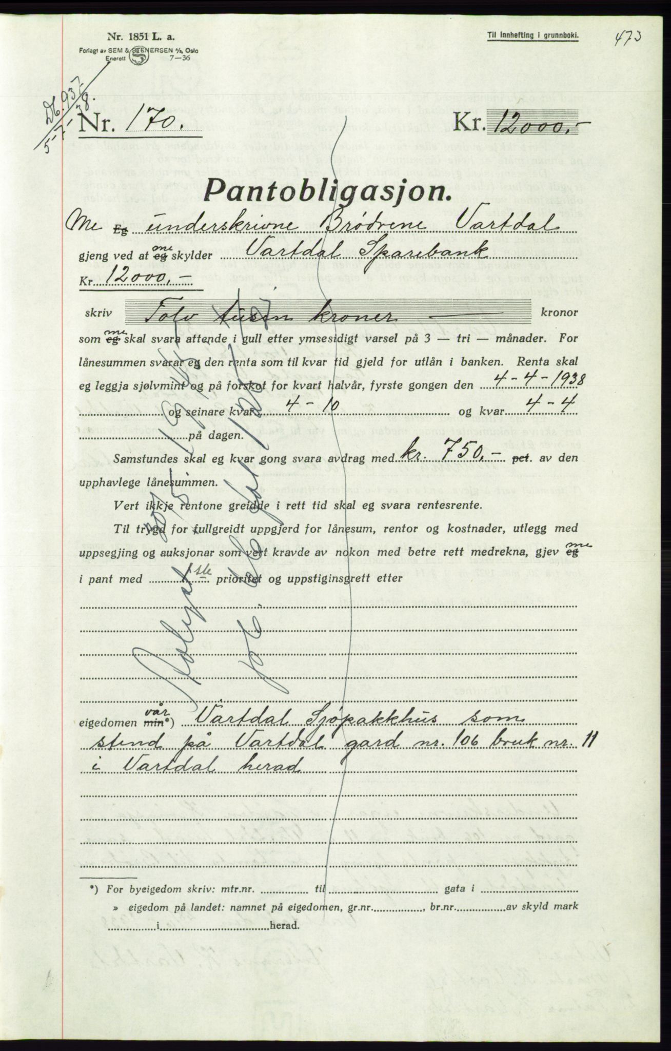 Søre Sunnmøre sorenskriveri, AV/SAT-A-4122/1/2/2C/L0065: Pantebok nr. 59, 1938-1938, Dagboknr: 937/1938