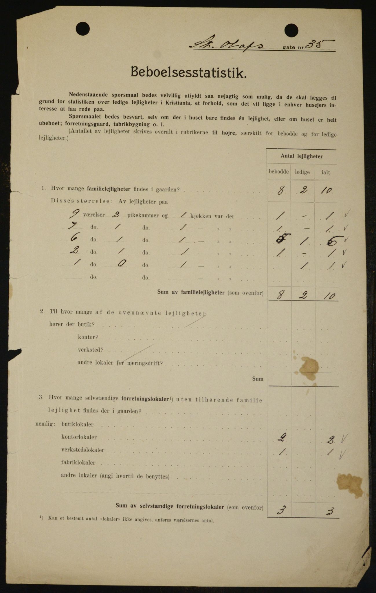 OBA, Kommunal folketelling 1.2.1909 for Kristiania kjøpstad, 1909, s. 80284