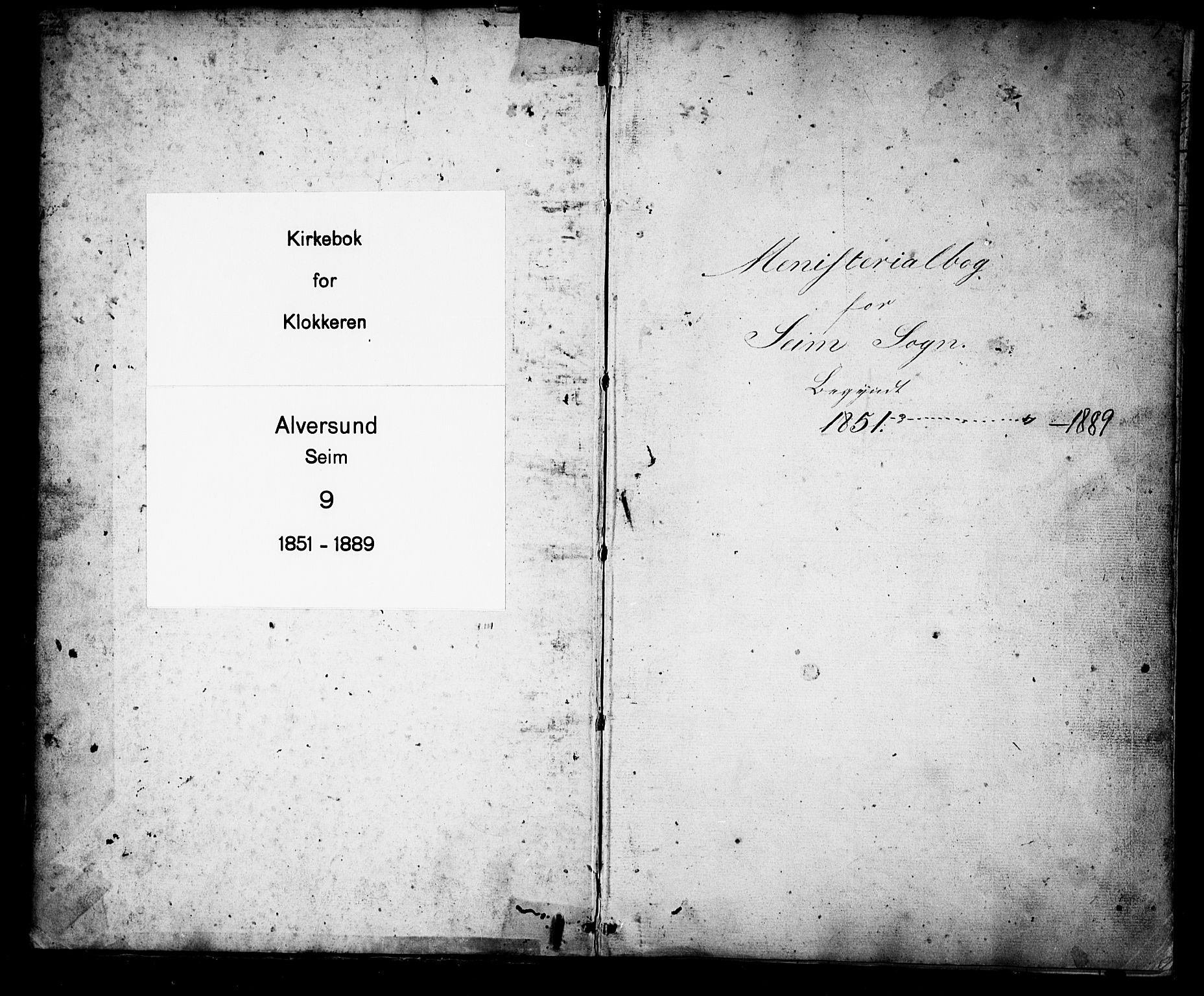 Alversund Sokneprestembete, SAB/A-73901/H/Ha/Hab: Klokkerbok nr. D 2, 1851-1889